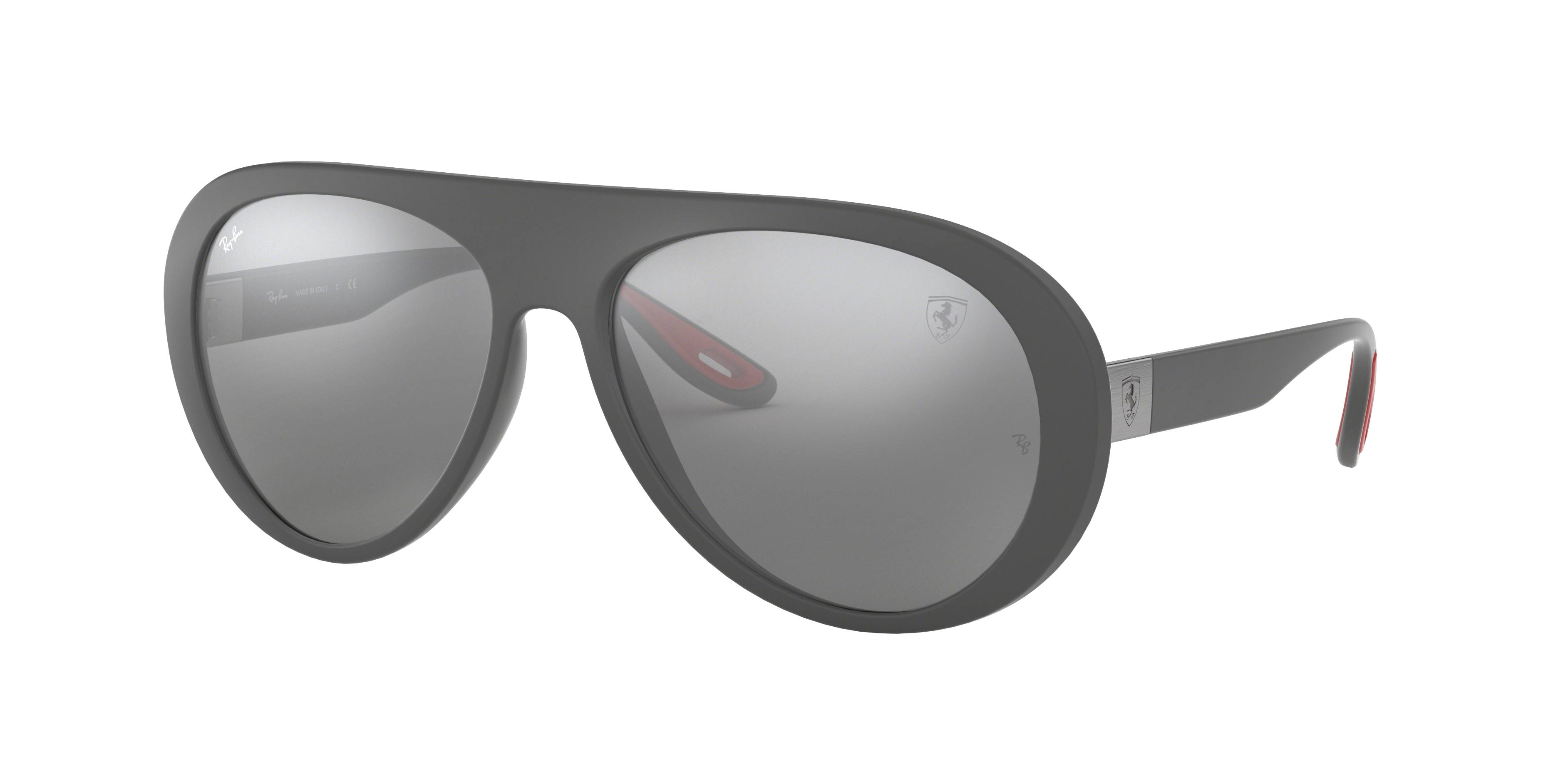 Ray-Ban FERRARI RB4310M Pilot Sunglasses  F6266G-Grey 58-140-16 - Color Map Grey