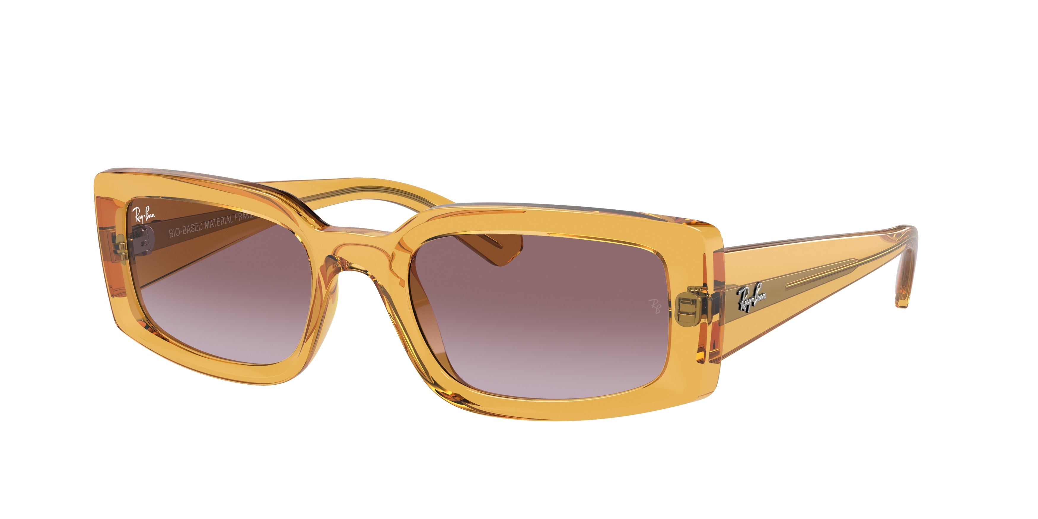 Ray-Ban KILIANE RB4395 Pillow Sunglasses  66828H-Transparent Yellow 54-140-21 - Color Map Yellow