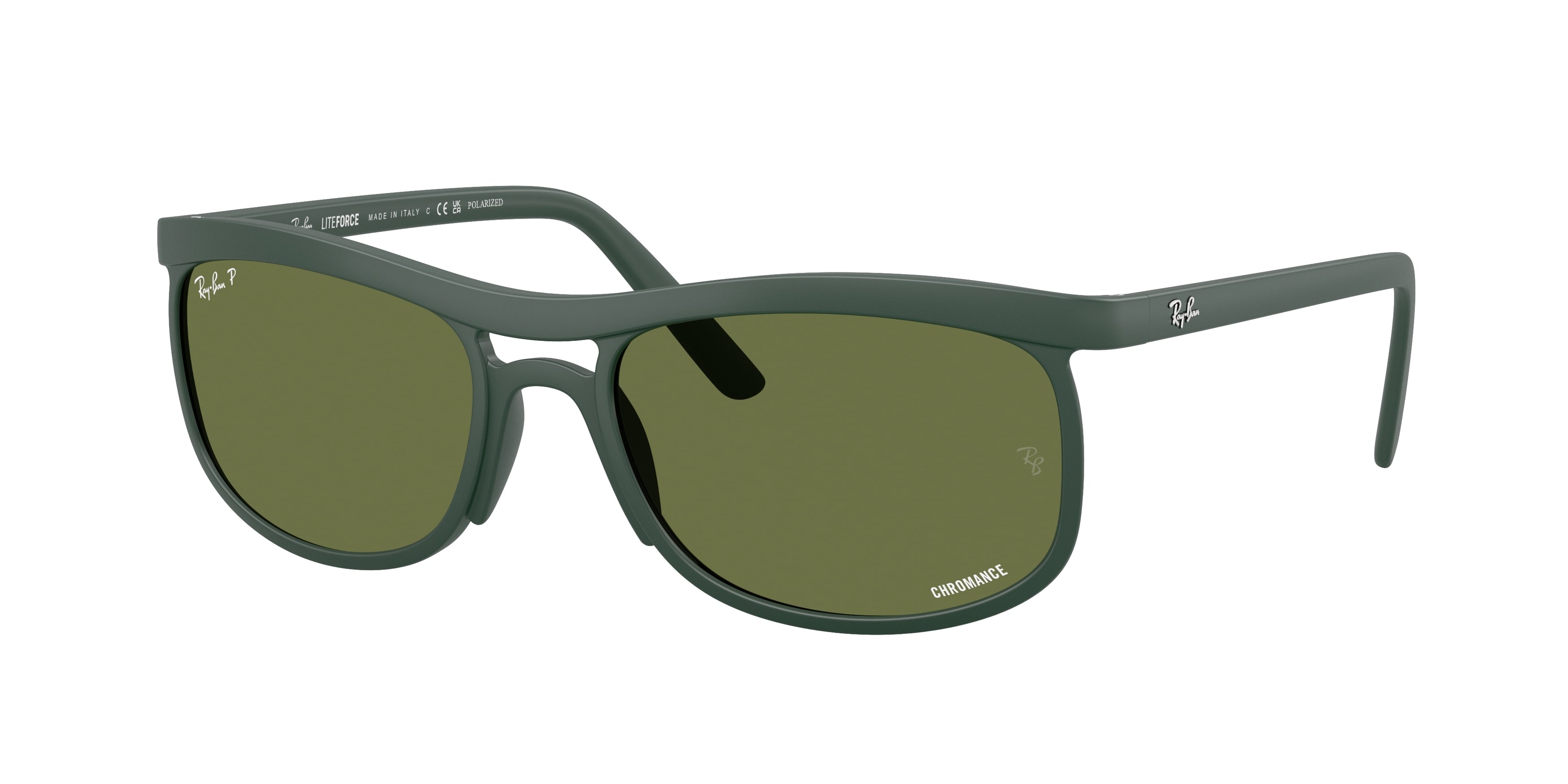 Ray-Ban RB4452CH Square Sunglasses  6016/2-Sand Green 60-145-20 - Color Map Green