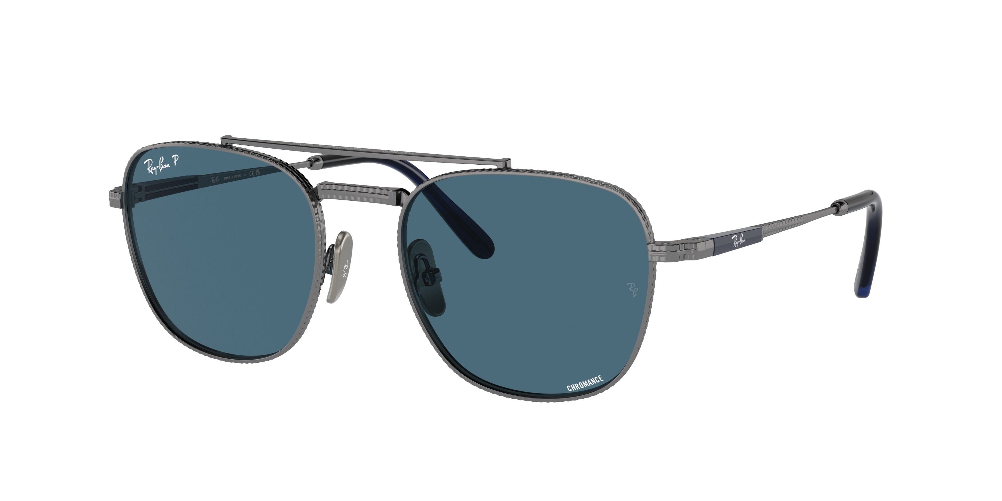 Ray-Ban FRANK II TITANIUM RB8258 Pilot Sunglasses