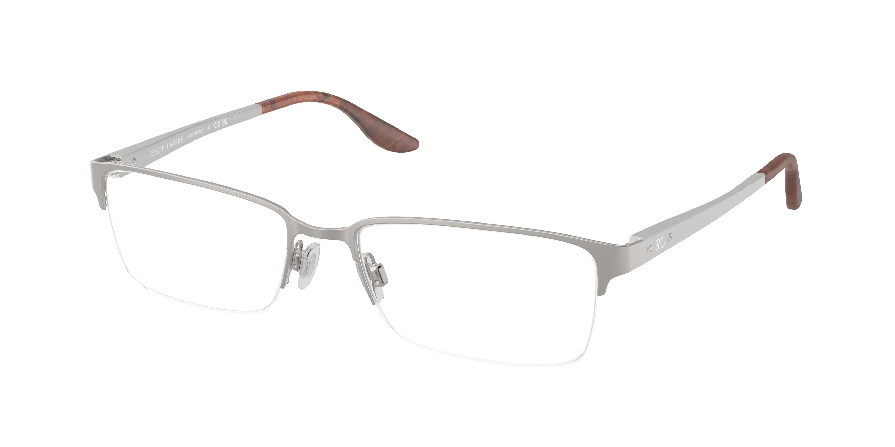Ralph Lauren RL5089 Rectangle Eyeglasses  9282-Semi-Shiny Gunmetal 54-140-18 - Color Map Grey