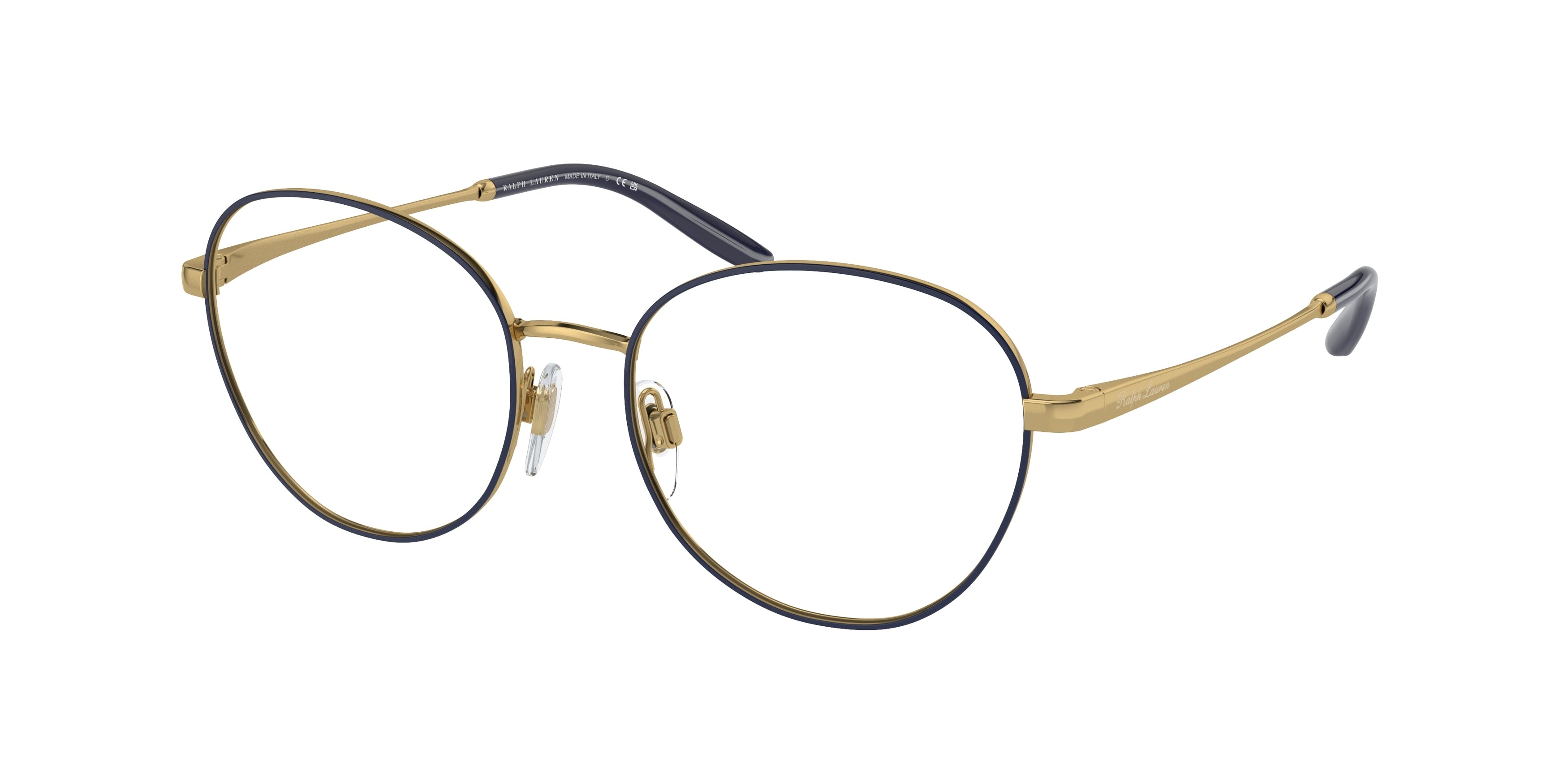 Ralph Lauren RL5121 Round Eyeglasses  9456-Blue/Gold 53-145-17 - Color Map Blue
