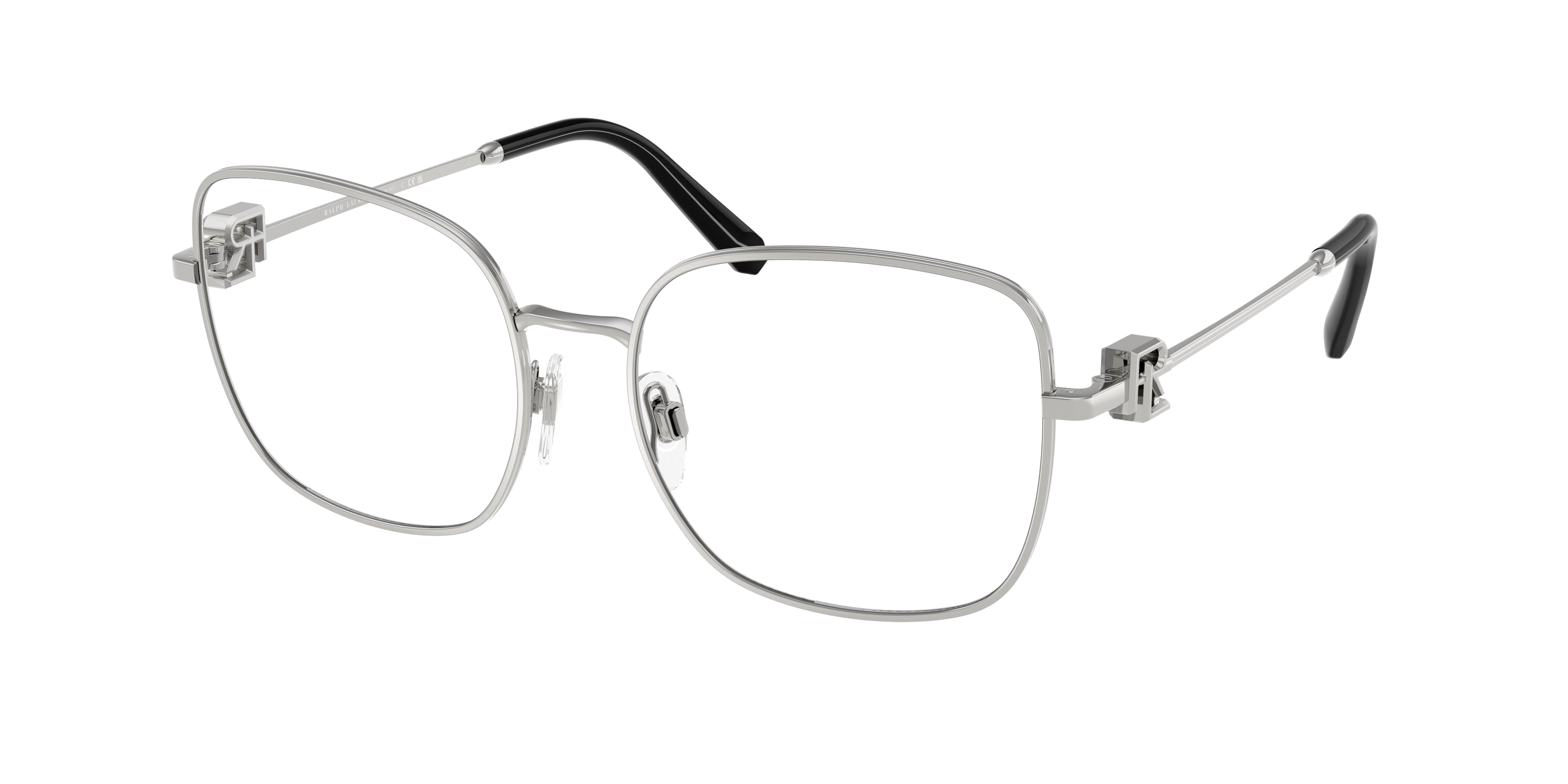 Ralph Lauren RL5128 Square Eyeglasses  9001-Shiny Silver 55-145-17 - Color Map Silver