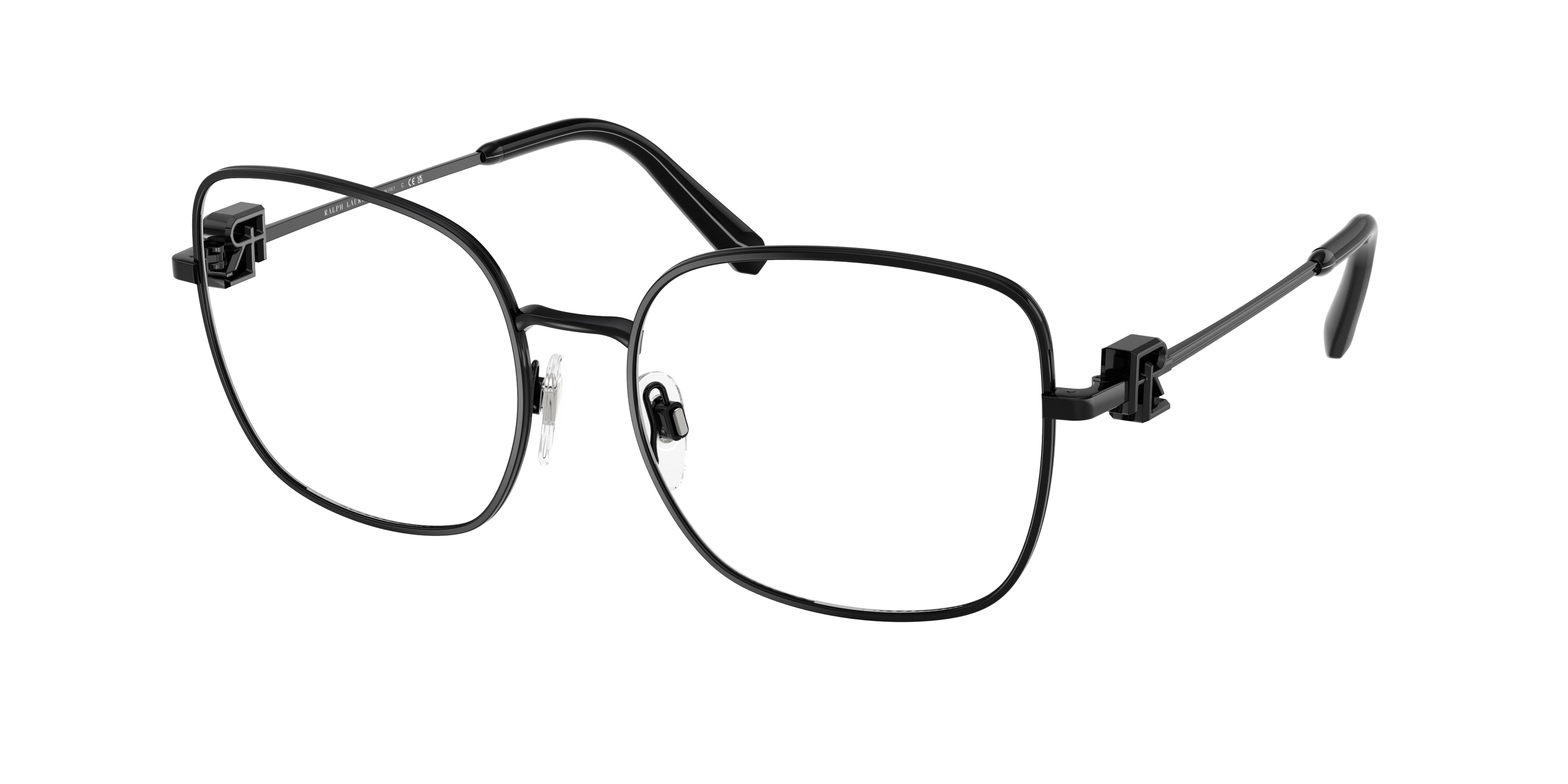 Ralph Lauren RL5128 Square Eyeglasses  9003-Shiny Black 55-145-17 - Color Map Black