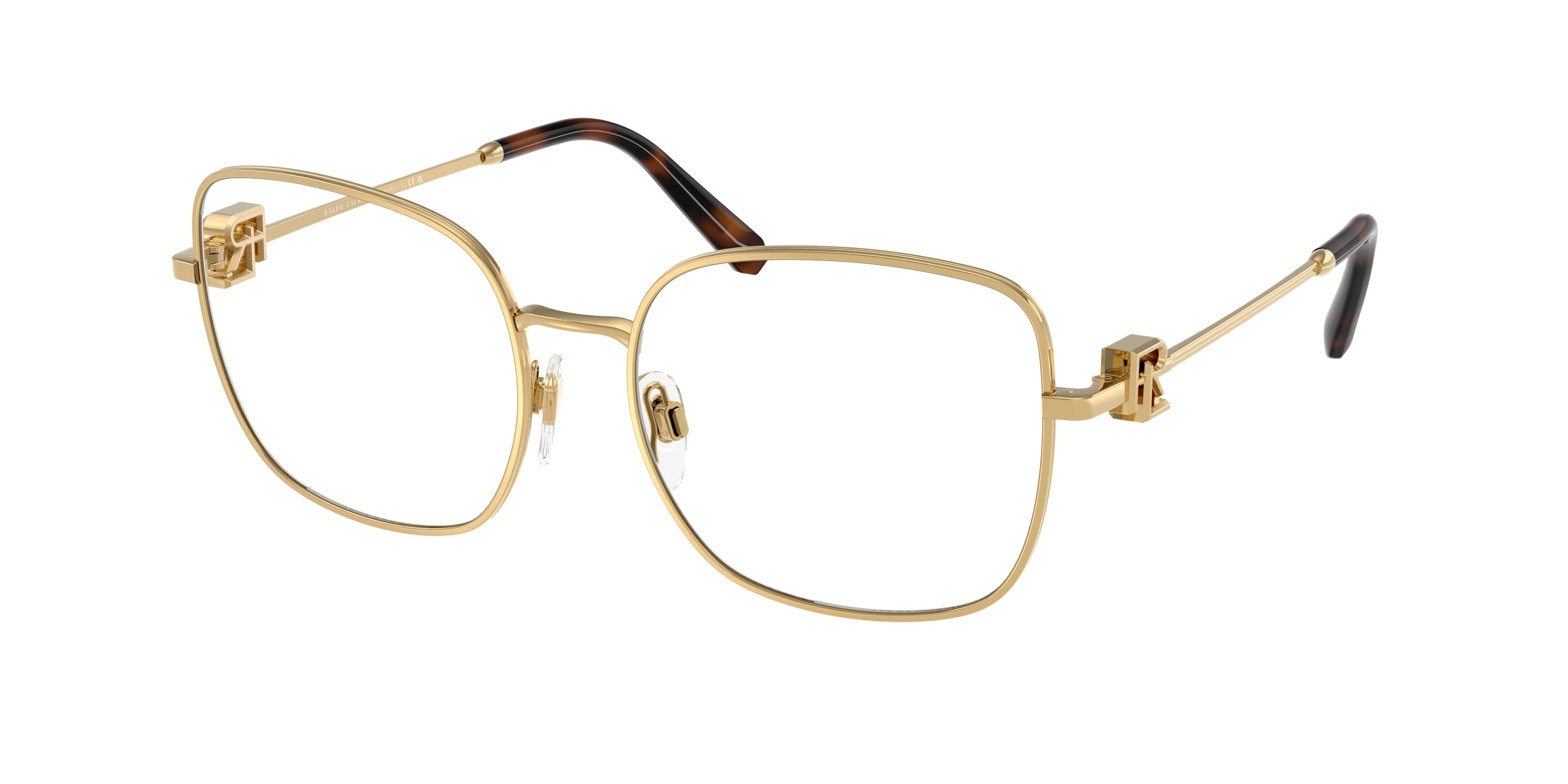 Ralph Lauren RL5128 Square Eyeglasses  9004-Shiny Gold 55-145-17 - Color Map Gold