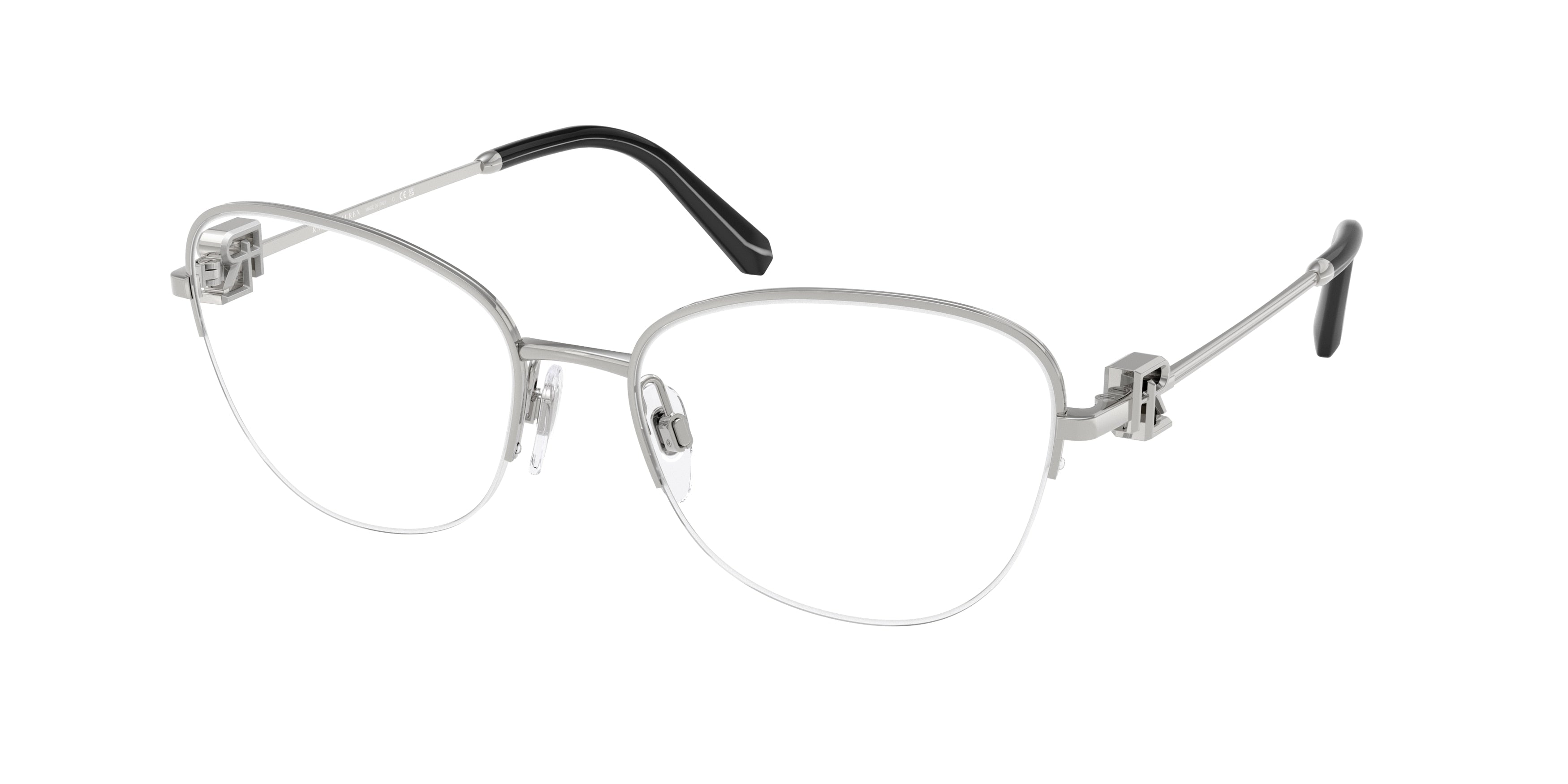 Ralph Lauren RL5129 Butterfly Eyeglasses  9001-Shiny Silver 56-145-18 - Color Map Silver