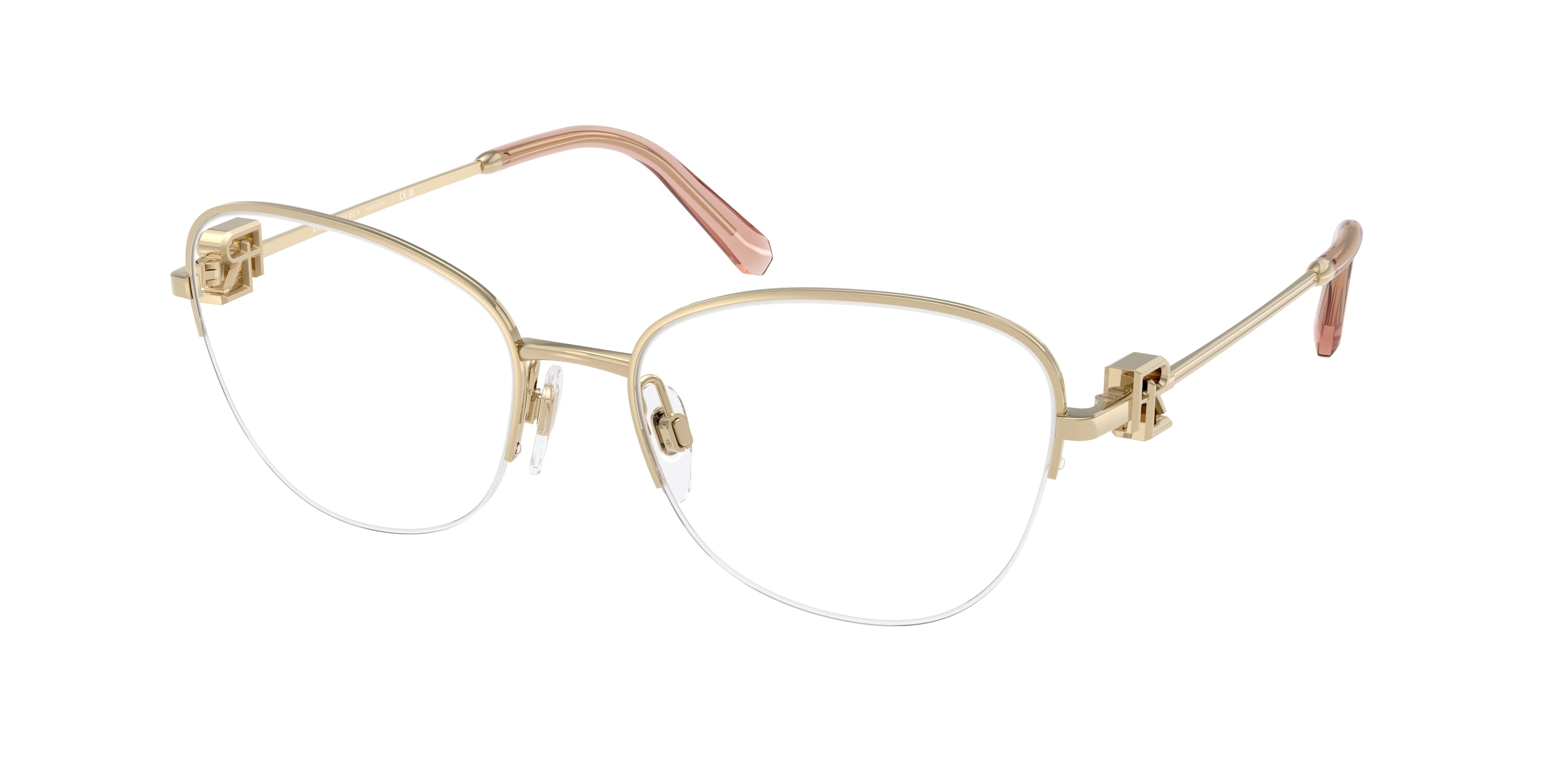 Ralph Lauren RL5129 Butterfly Eyeglasses  9116-Shiny Pale Gold 56-145-18 - Color Map Gold