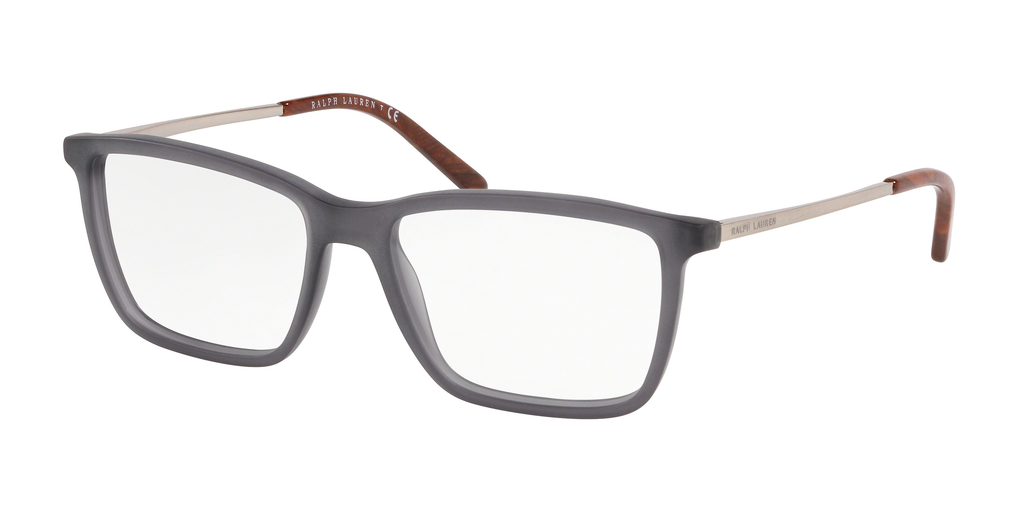 Ralph Lauren RL6183 Square Eyeglasses  5322-Matte Transparent Grey 55-145-17 - Color Map Grey