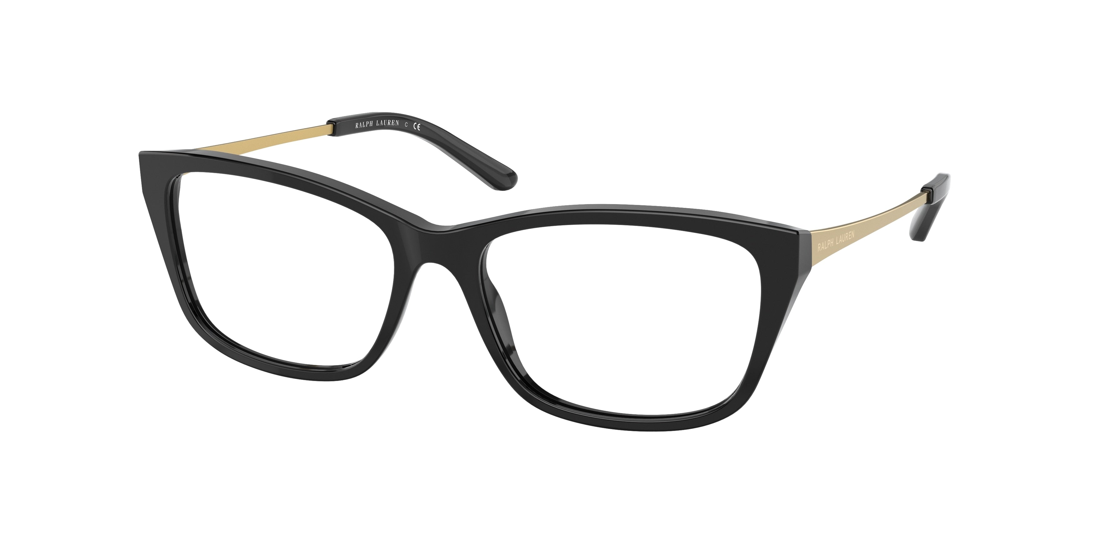 Ralph Lauren RL6206 Butterfly Eyeglasses  5001-Shiny Black 54-140-16 - Color Map Black