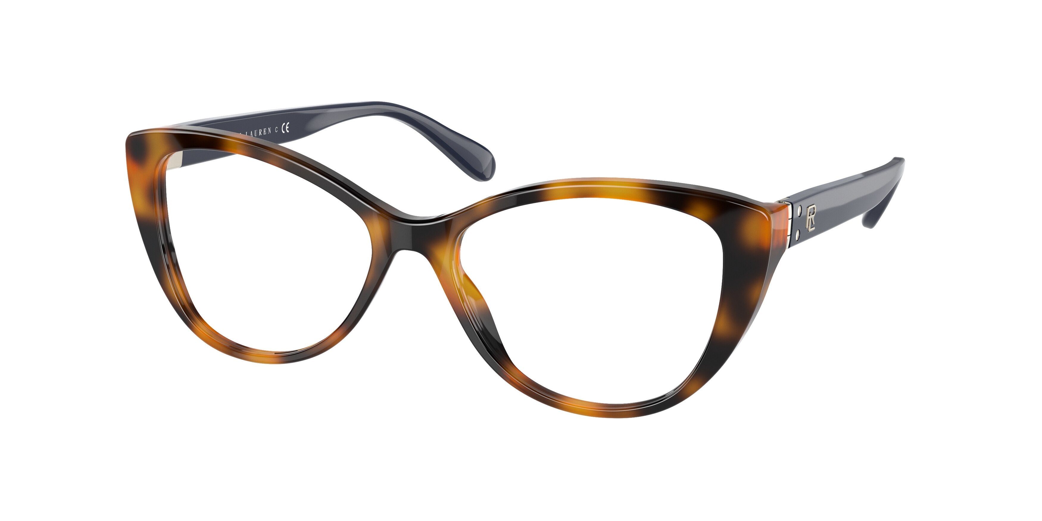 Ralph Lauren RL6211 Butterfly Eyeglasses  5303-Shiny Light Havana 54-140-16 - Color Map Brown
