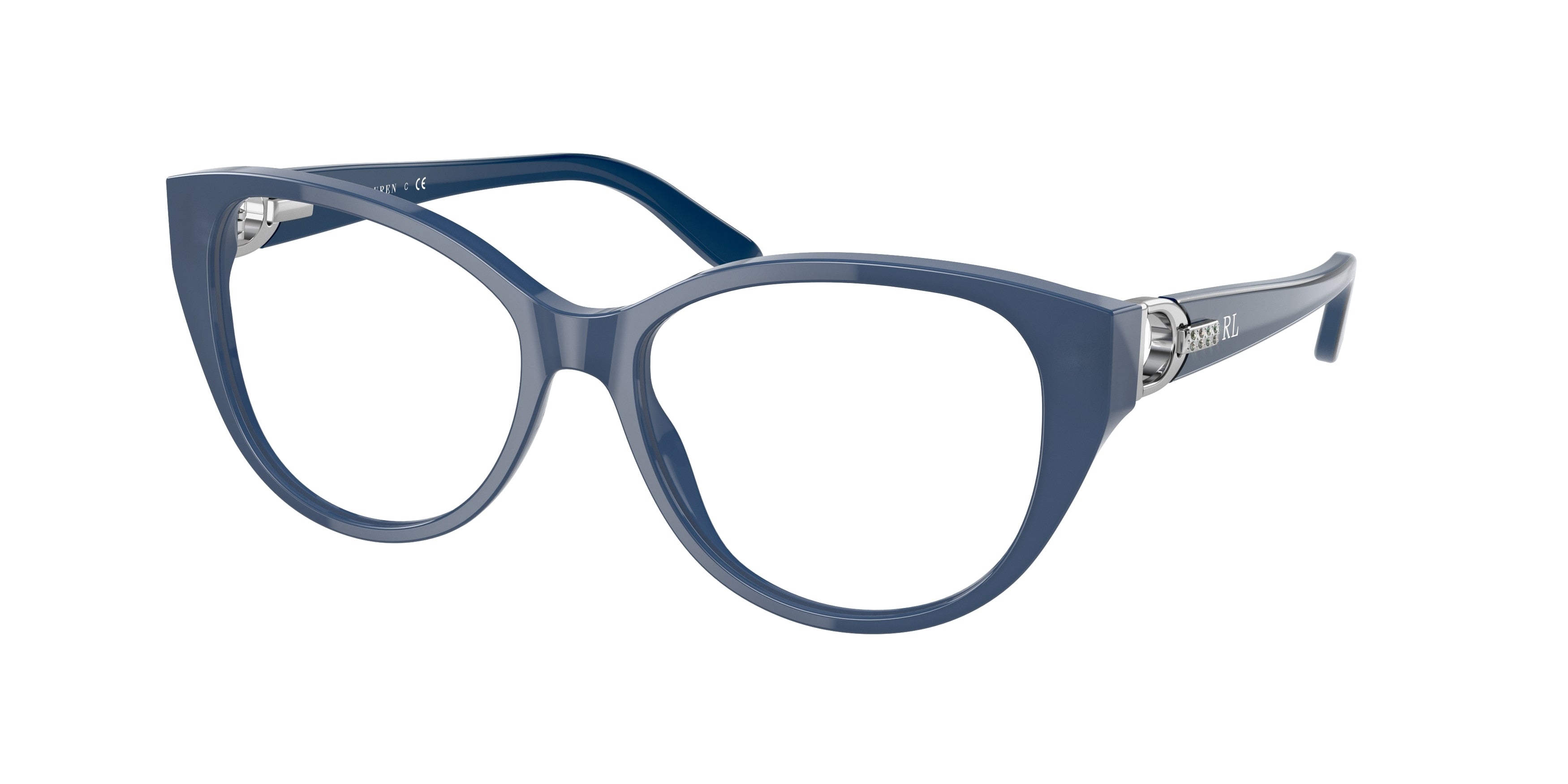 Ralph Lauren RL6223B Cat Eye Eyeglasses  5377-Shiny Opal Navy Blue 55-140-16 - Color Map Blue