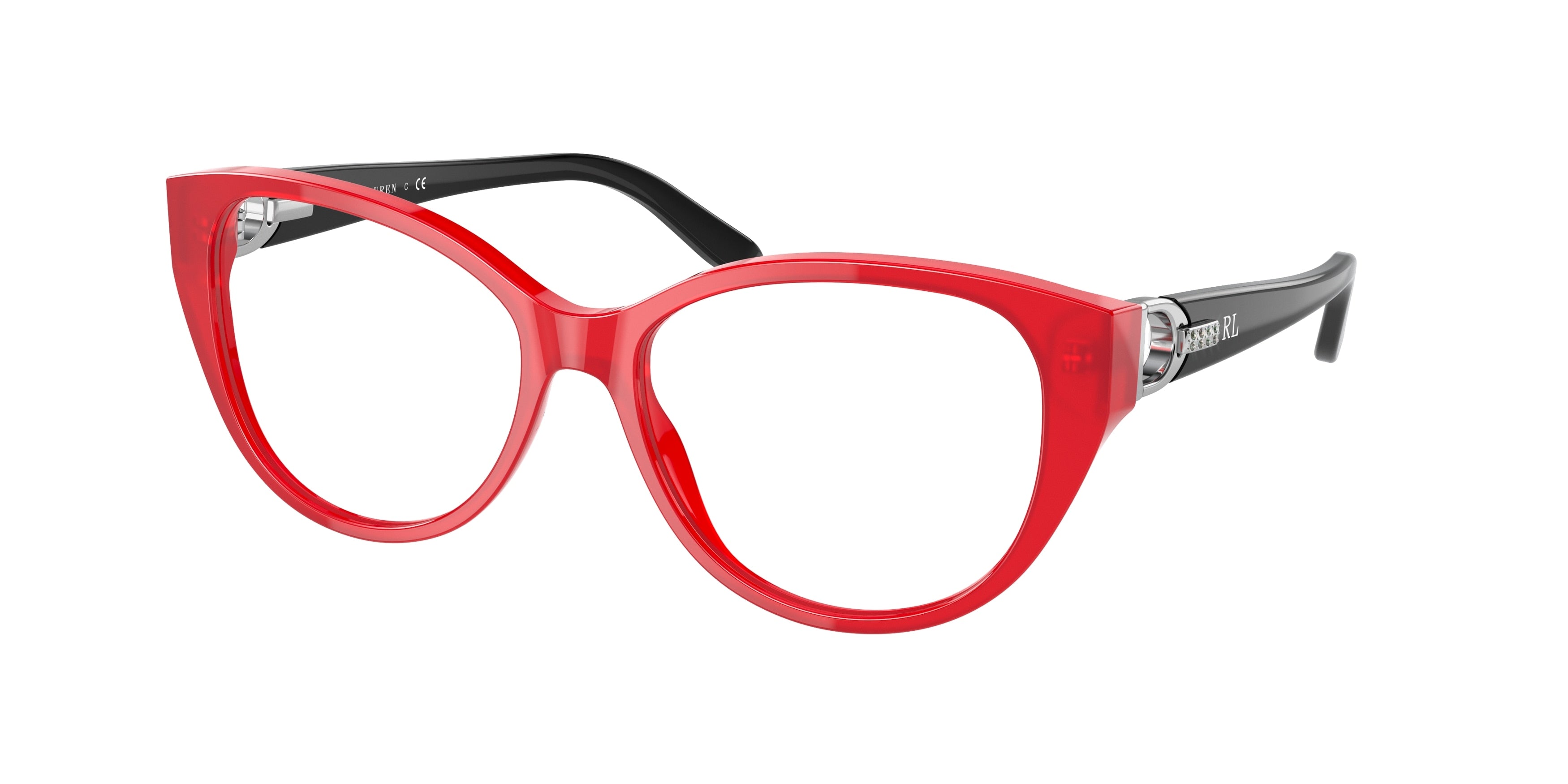 Ralph Lauren RL6223B Cat Eye Eyeglasses  5535-Shiny Opal Poppy Red 55-140-16 - Color Map Red