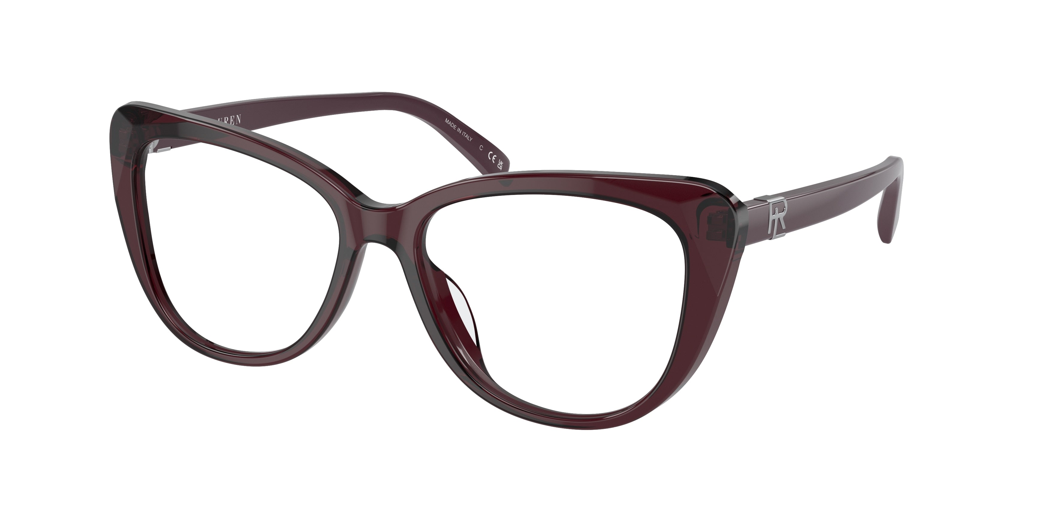 Ralph Lauren RL6232U Cat Eye Eyeglasses  6052-Transparent Violet 54-145-16 - Color Map Violet