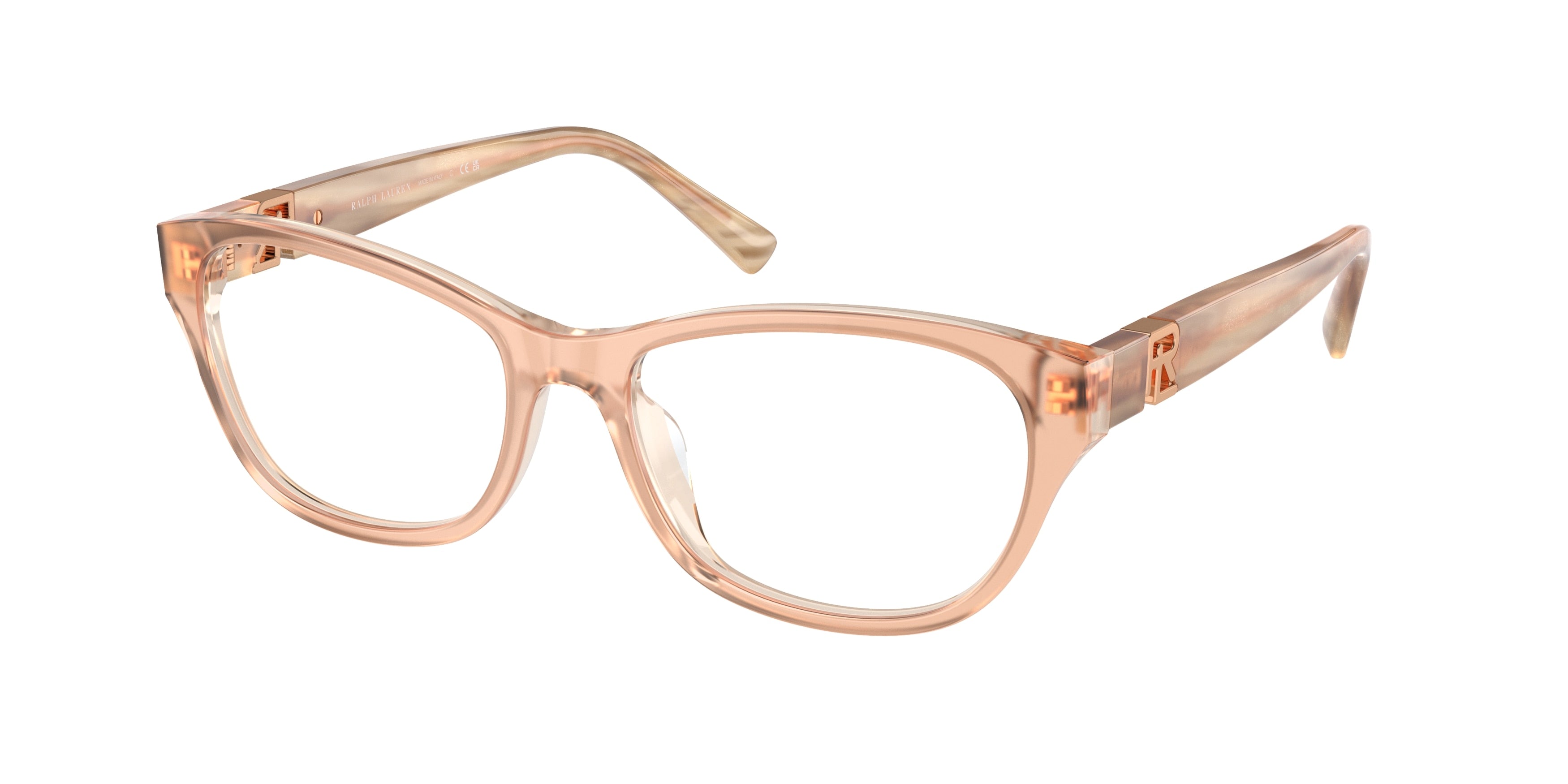 Ralph Lauren RL6237U Oval Eyeglasses  6110-Transparent Pink 54-145-17 - Color Map Pink