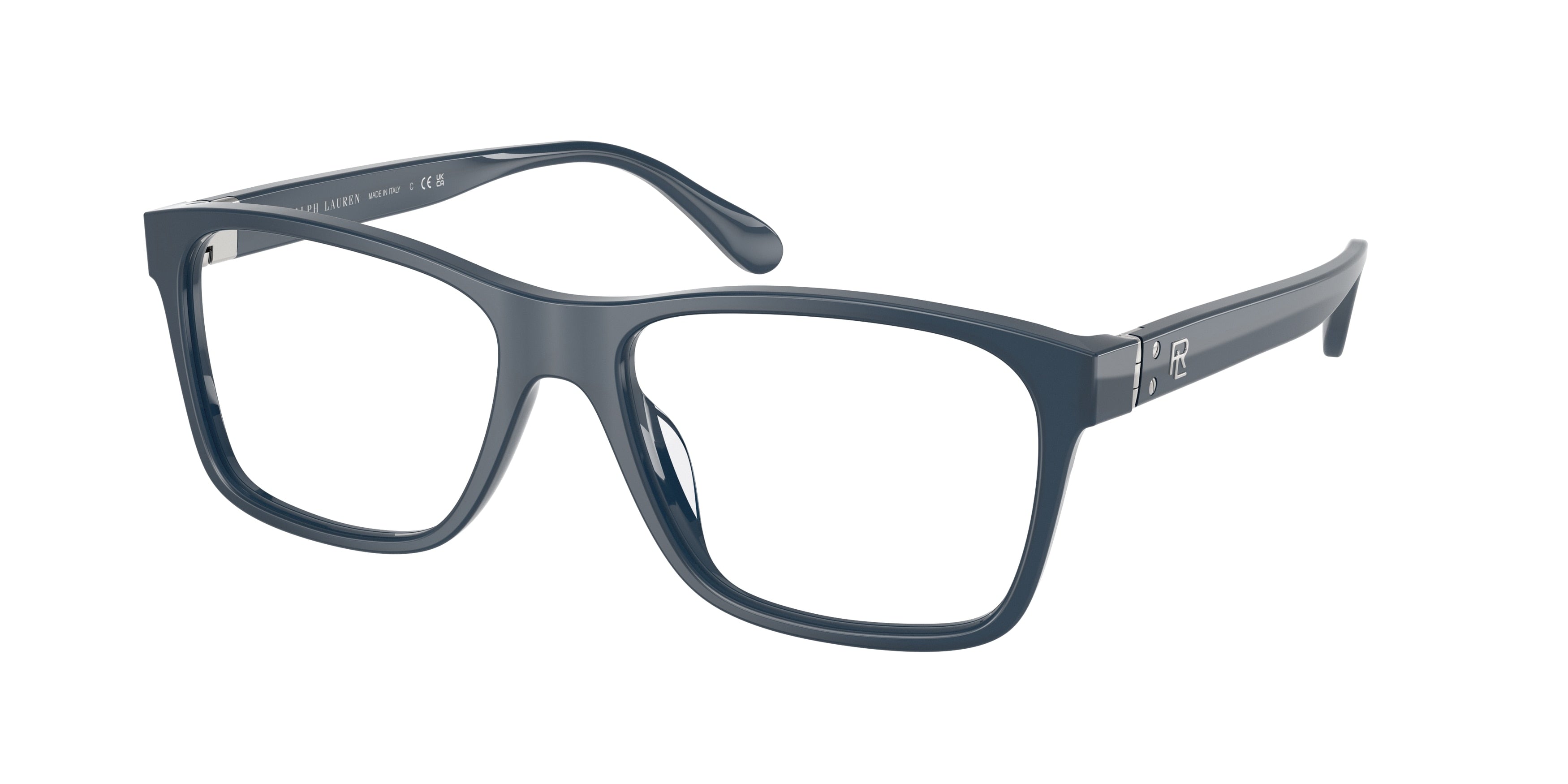 Ralph Lauren RL6240U Rectangle Eyeglasses  5377-Shiny Navy Opaline Blue 56-145-17 - Color Map Blue