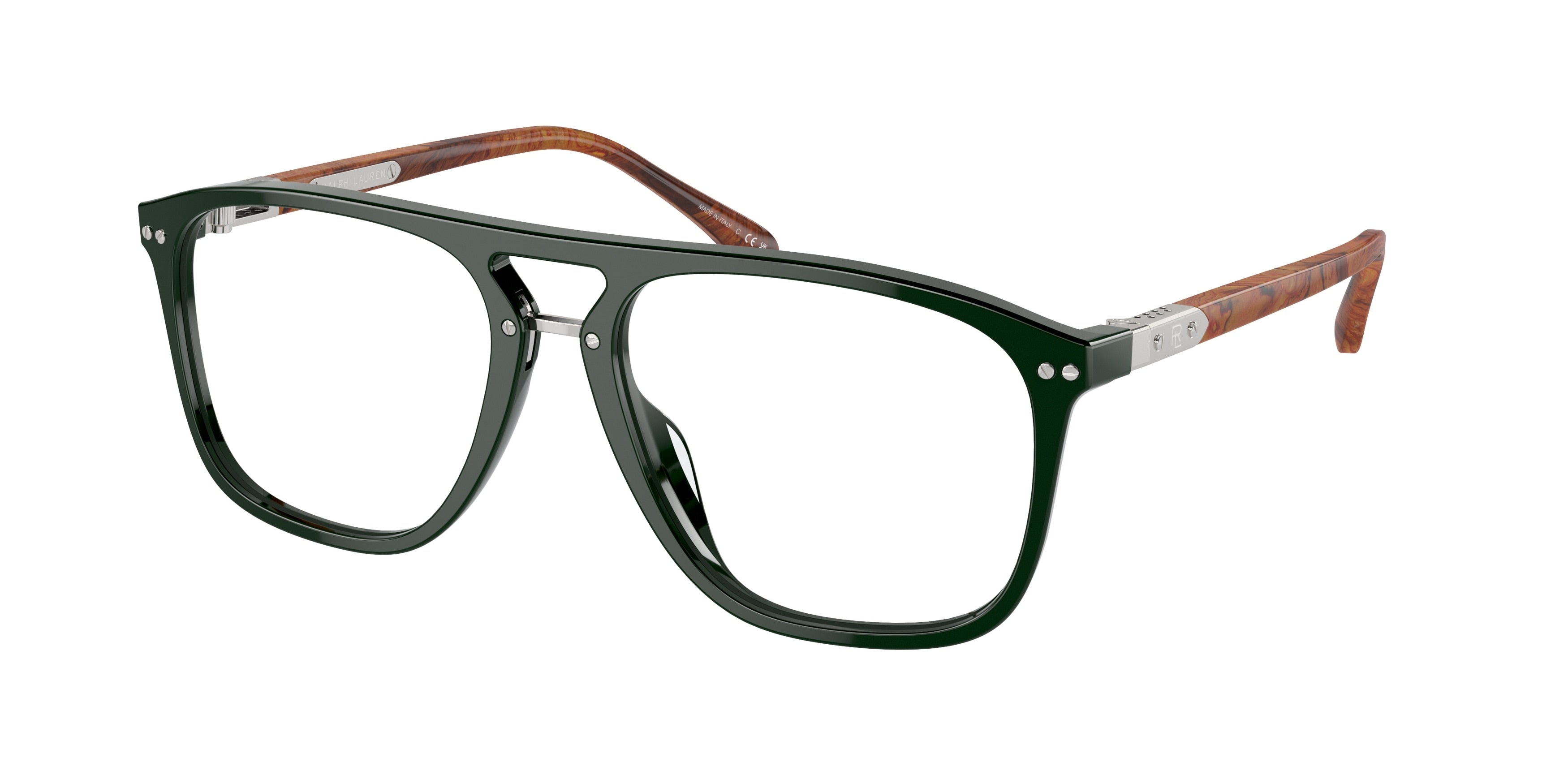 Ralph Lauren RL6241U Square Eyeglasses  6140-Forest Green 56-145-17 - Color Map Green