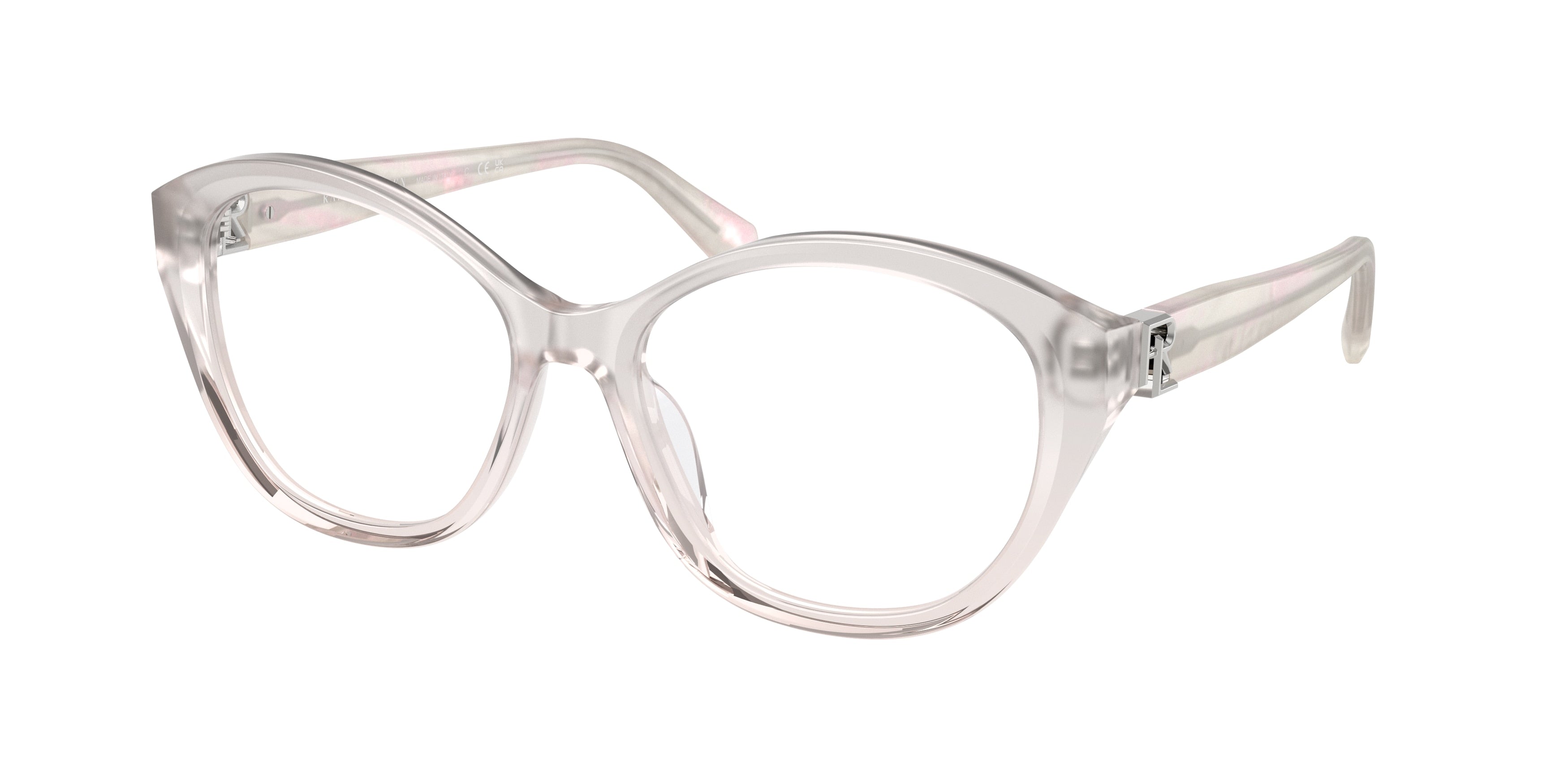 Ralph Lauren RL6246U Butterfly Eyeglasses  6112-Transparent Grey/Pink 55-145-17 - Color Map Grey