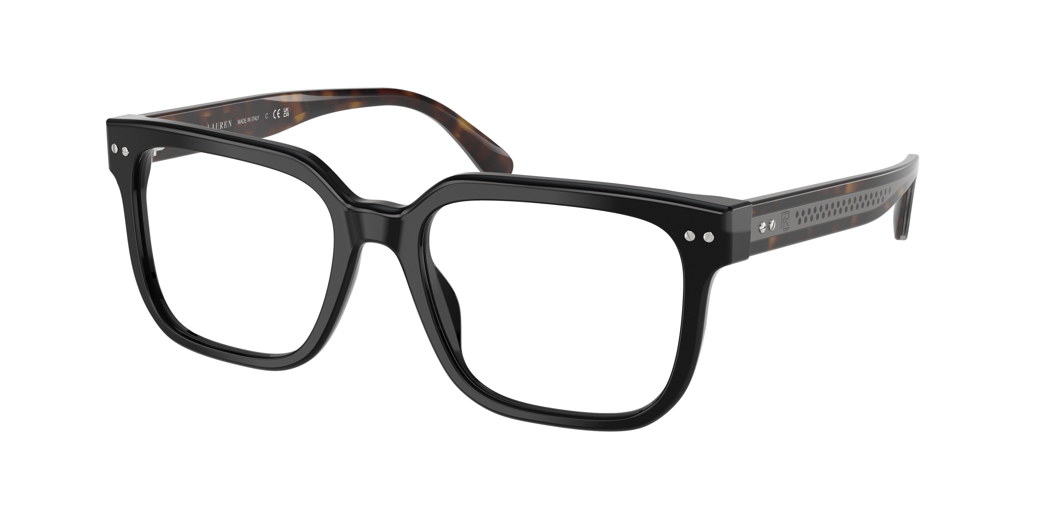Ralph Lauren RL6249U Rectangle Eyeglasses  5241-Black 53-145-18 - Color Map Black