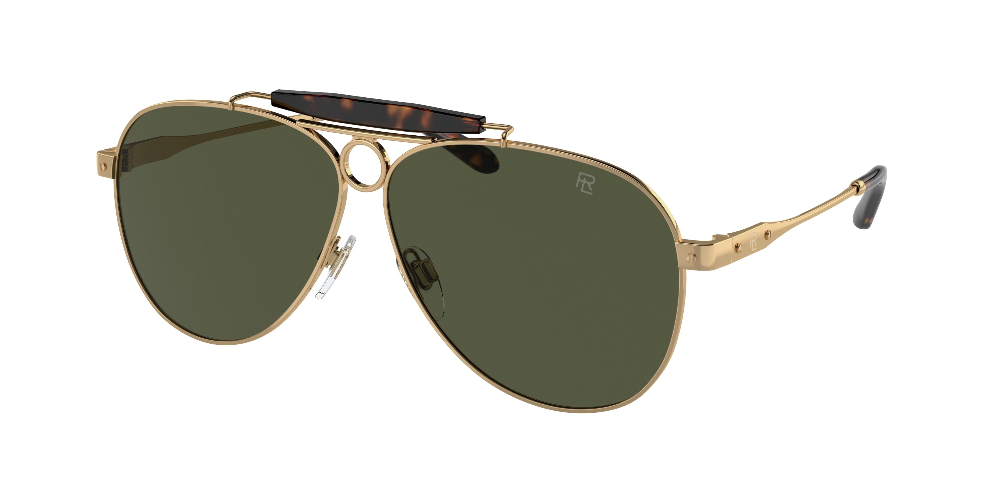 Ralph Lauren THE COUNRTYMAN RL7078 Pilot Sunglasses  944931-Antique Gold 61-145-10 - Color Map Gold