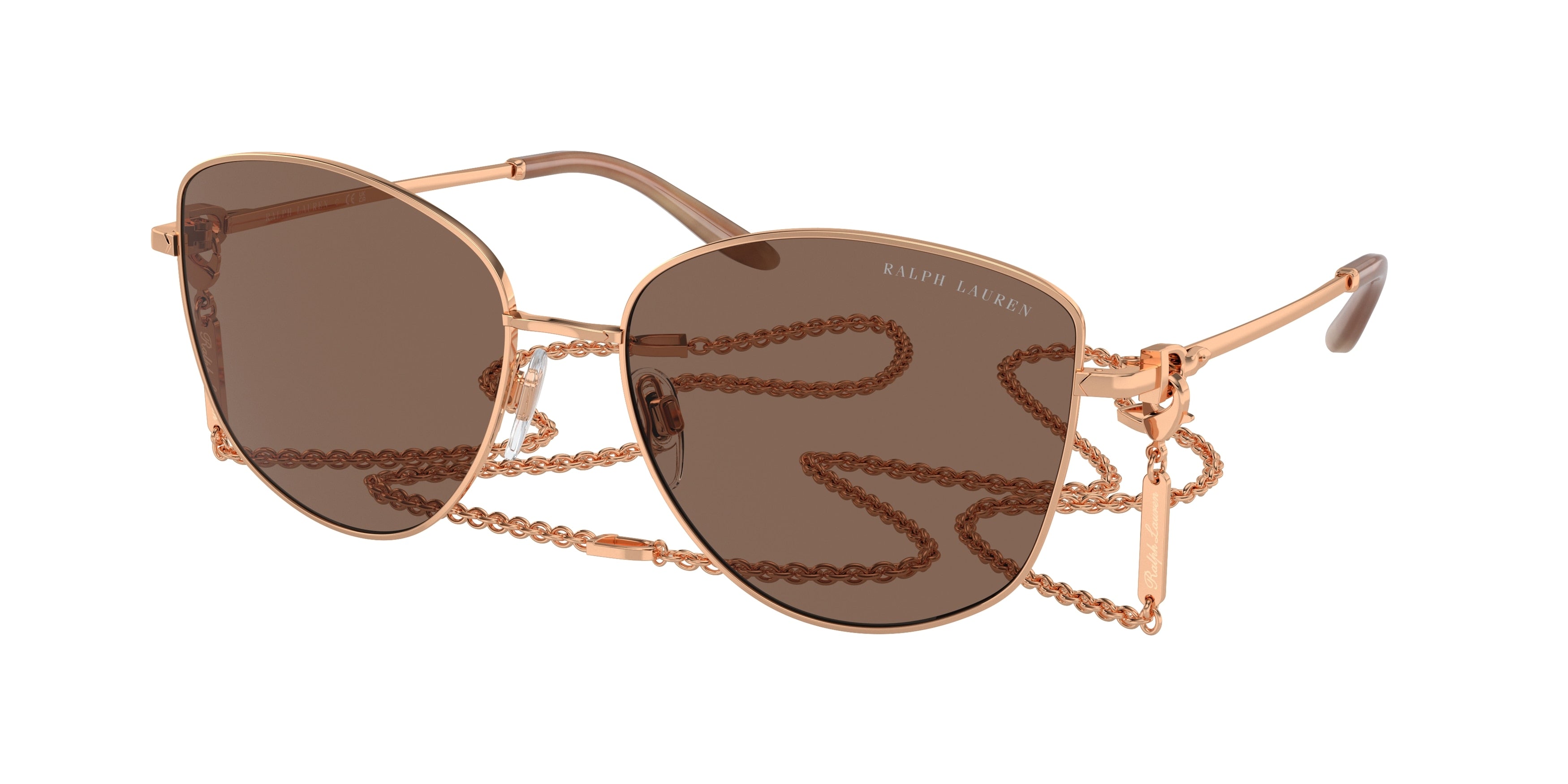 Ralph Lauren THE VIVIENNE RL7079 Round Sunglasses  915873-Rose Gold 59-145-17 - Color Map Gold