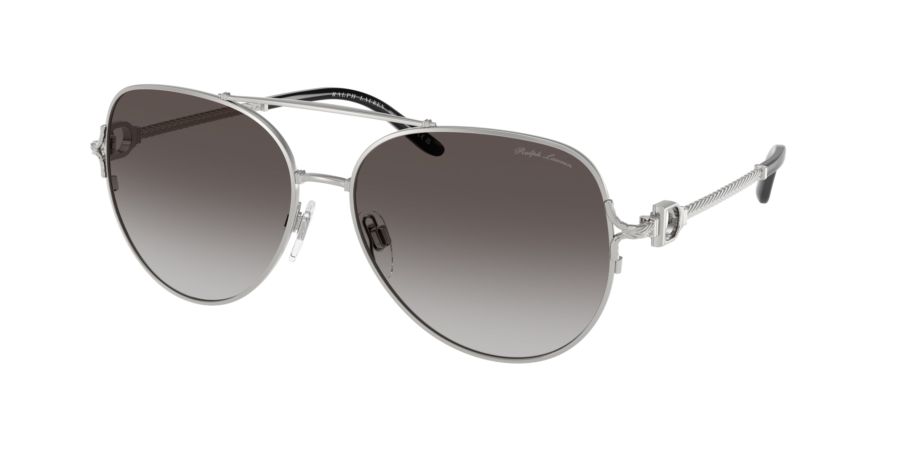 Ralph Lauren RL7087 Pilot Sunglasses  90018G-Shiny Silver 59-145-15 - Color Map Silver