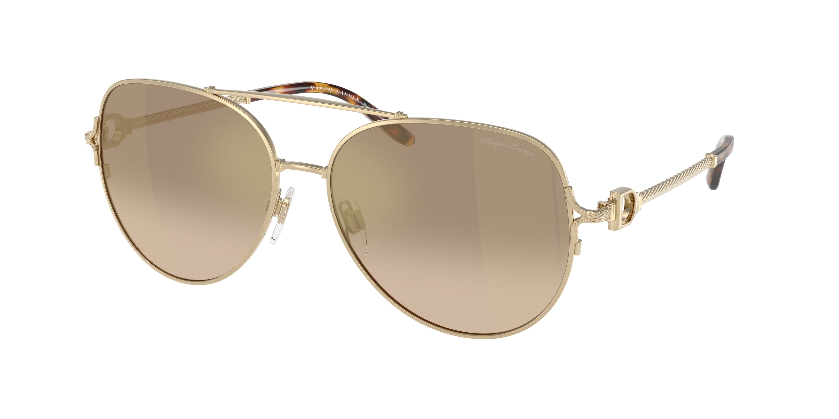 Ralph Lauren RL7087 Pilot Sunglasses  94766Y-Shiny Pale Gold 59-145-15 - Color Map Gold