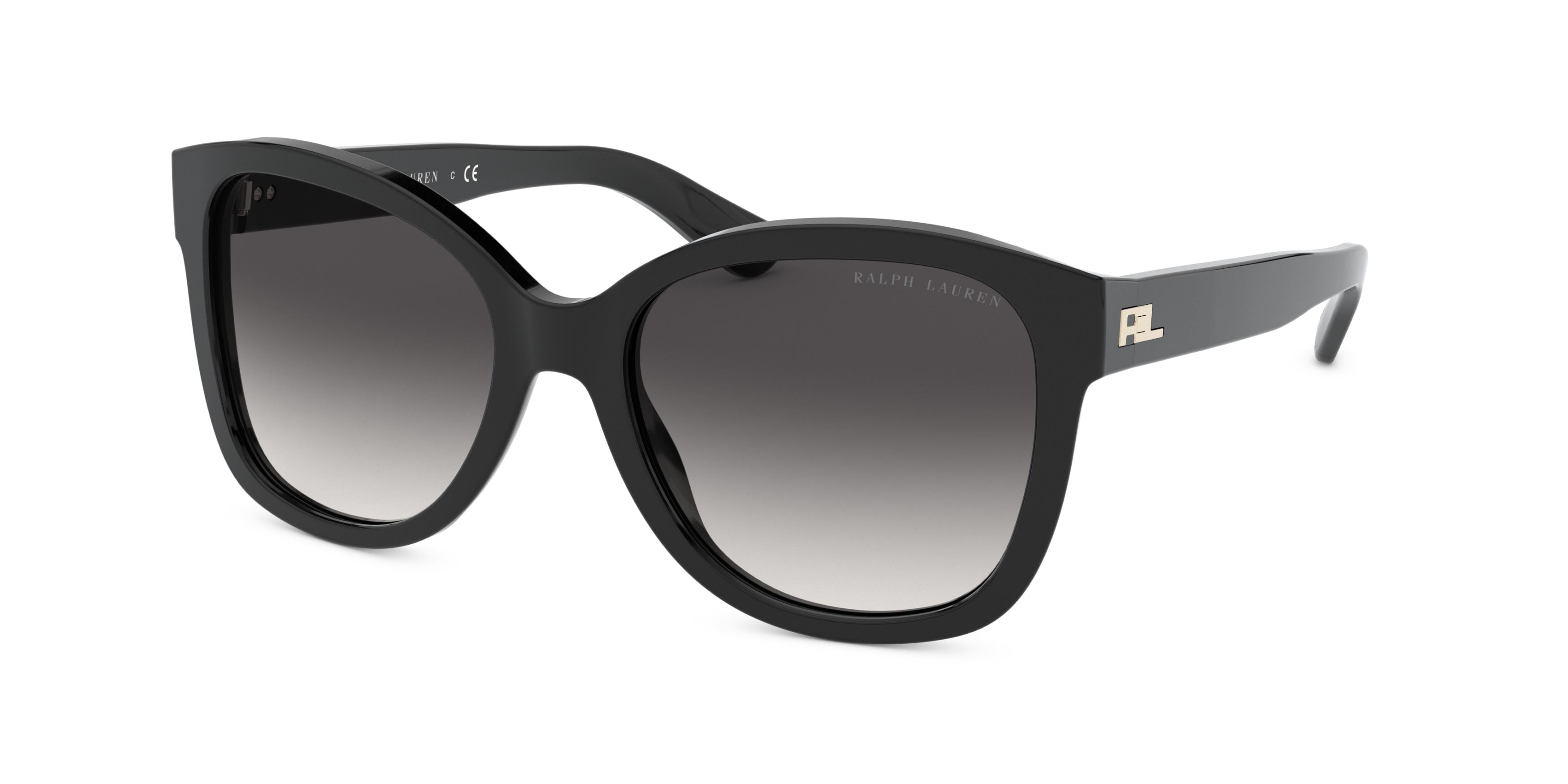 Ralph Lauren RL8180 Pillow Sunglasses  50018G-Shiny Black 54-140-18 - Color Map Black