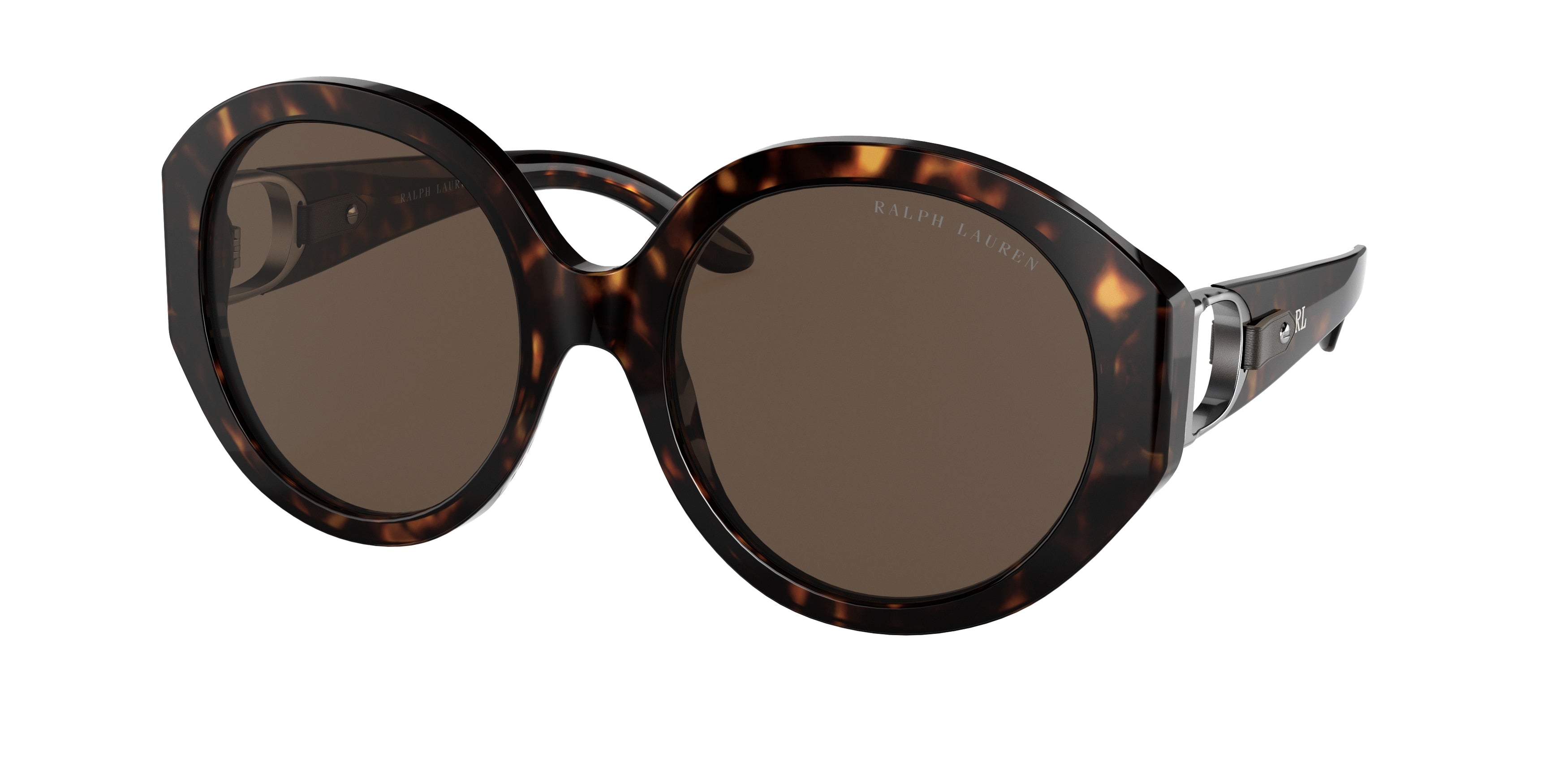 Ralph Lauren RL8188Q Oval Sunglasses  500373-Shiny Dark Havana 56-140-20 - Color Map Tortoise