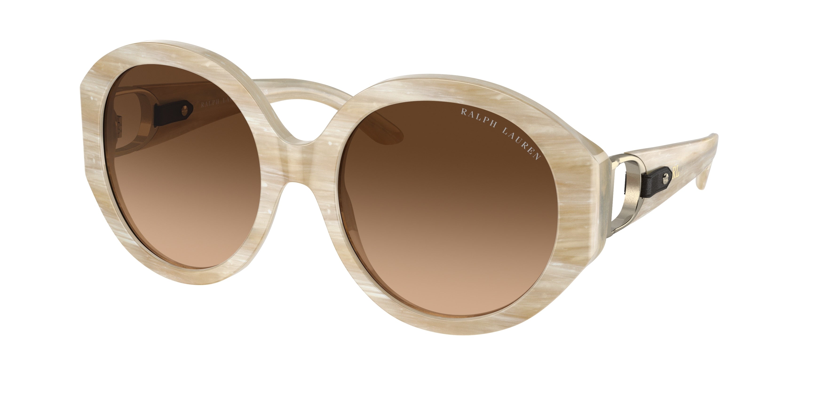 Ralph Lauren RL8188Q Oval Sunglasses  608474-Cream Horn 56-140-20 - Color Map Beige