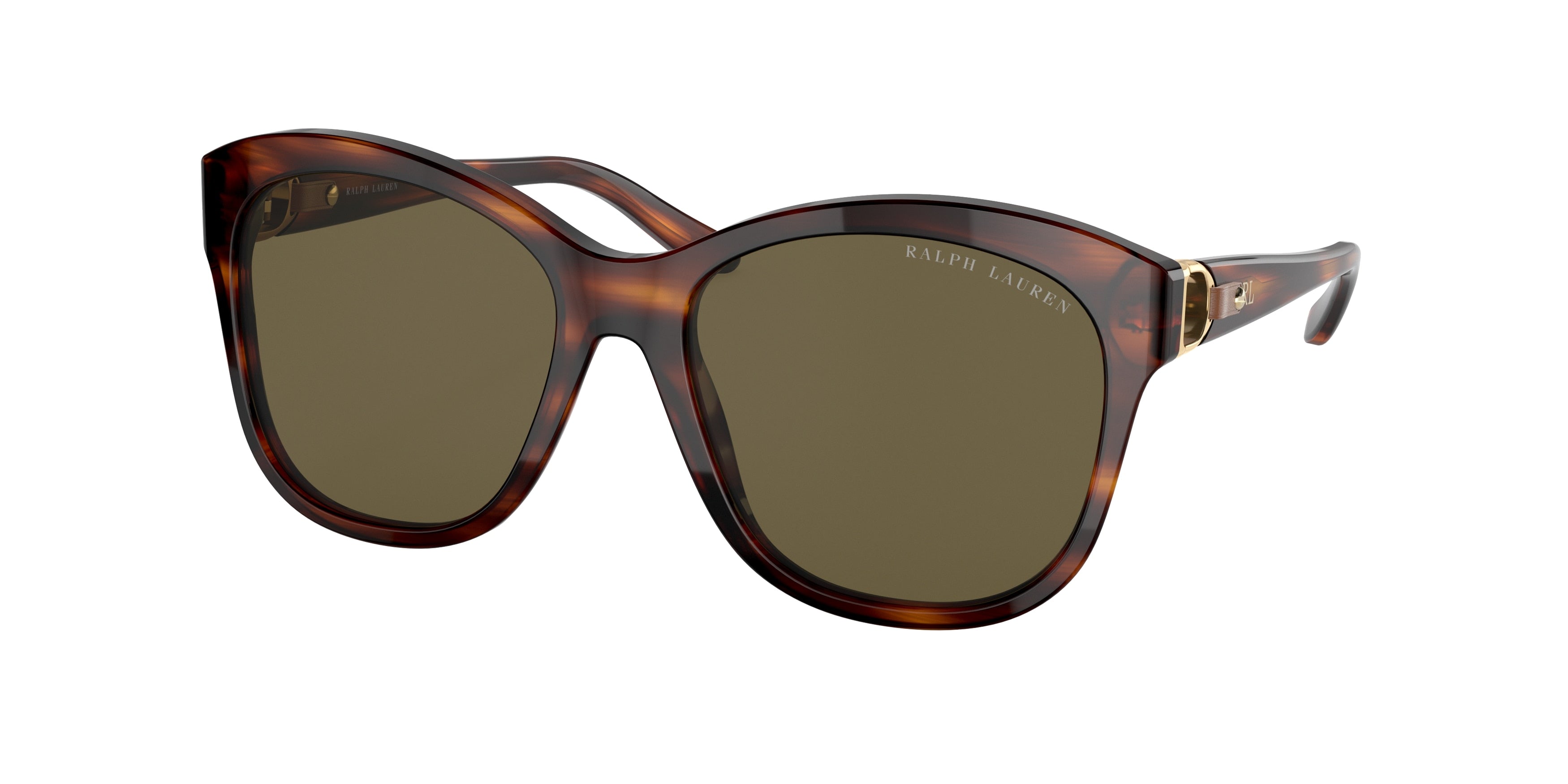 Ralph Lauren RL8190Q Oval Sunglasses  500773-Shiny Striped Havana 55-140-17 - Color Map Tortoise