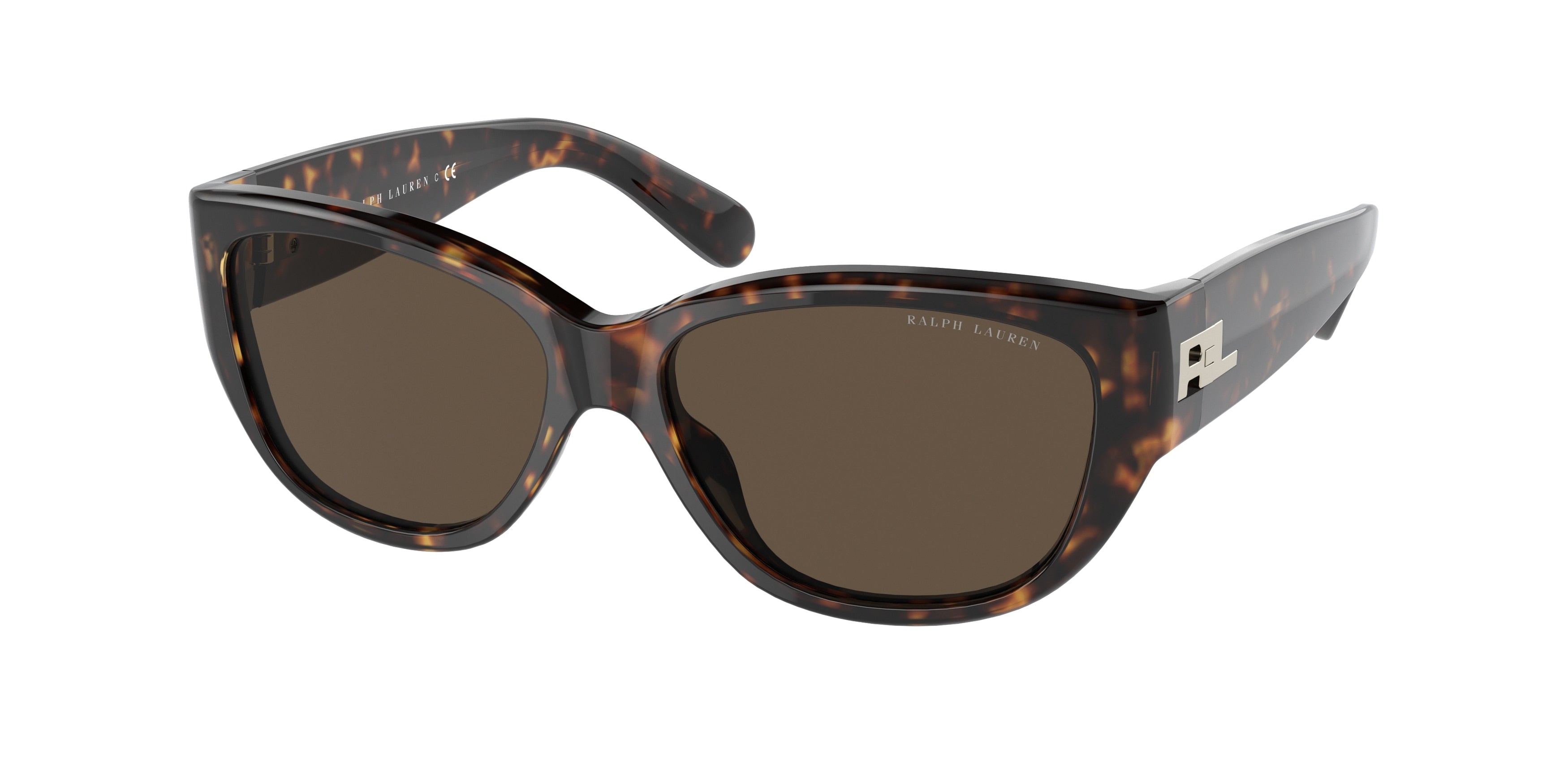 Ralph Lauren RL8193 Pillow Sunglasses  500373-Shiny Dark Havana 56-140-15 - Color Map Brown