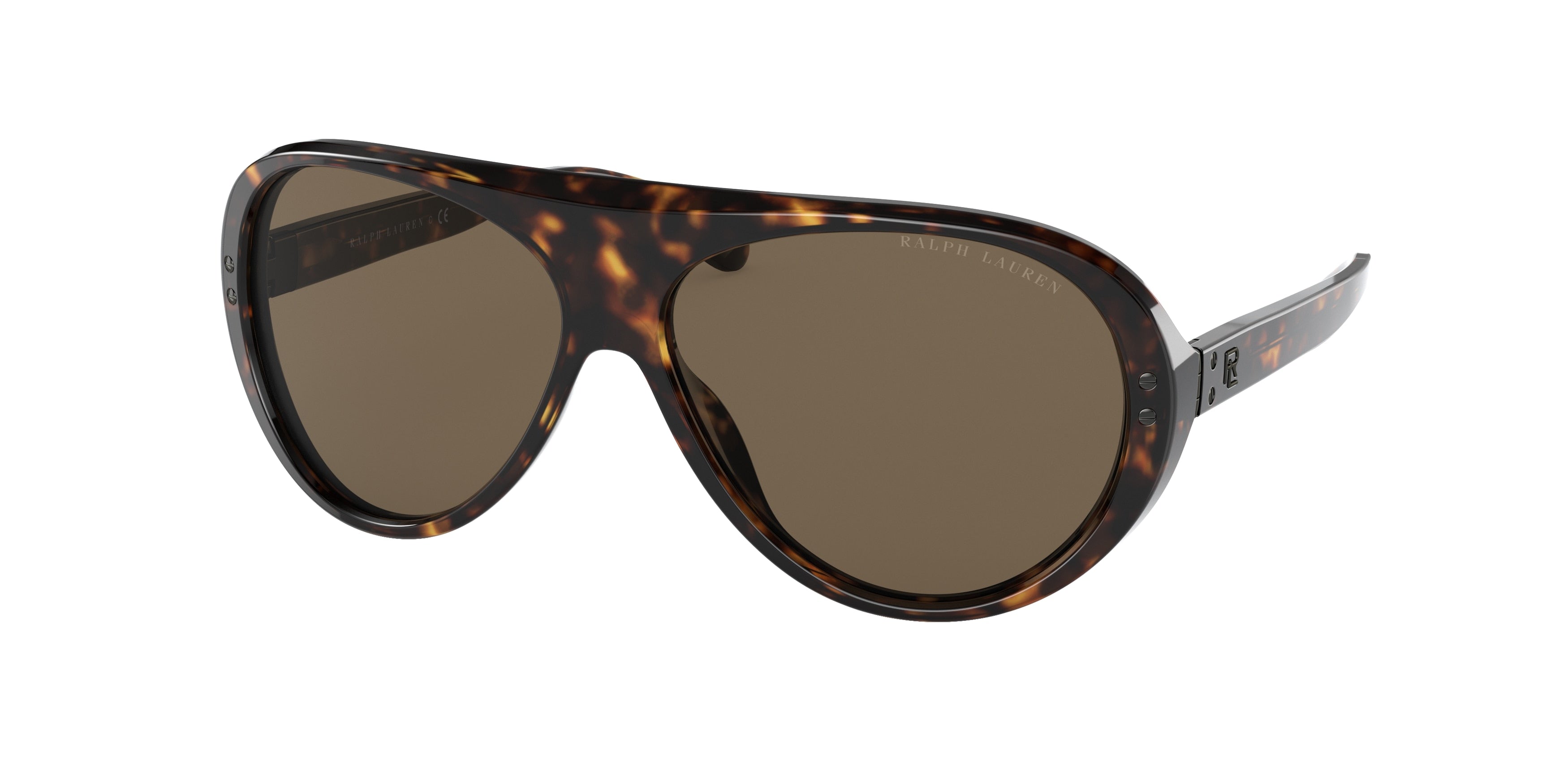Ralph Lauren RL8194 Pilot Sunglasses  500373-Shiny Dark Havana 60-135-13 - Color Map Brown
