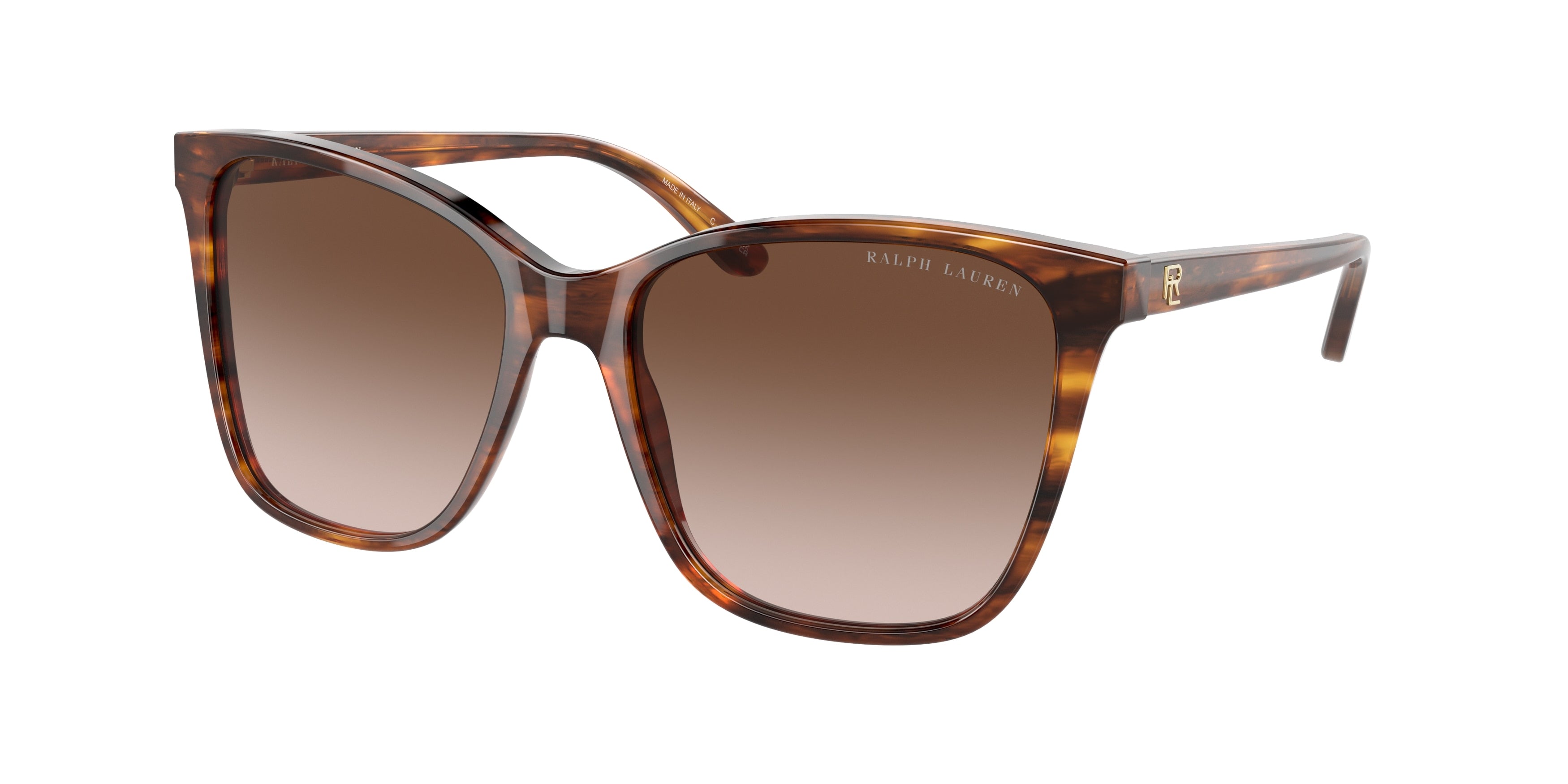 Ralph Lauren RL8201 Pillow Sunglasses  500713-Shiny Striped Havana 56-140-17 - Color Map Tortoise