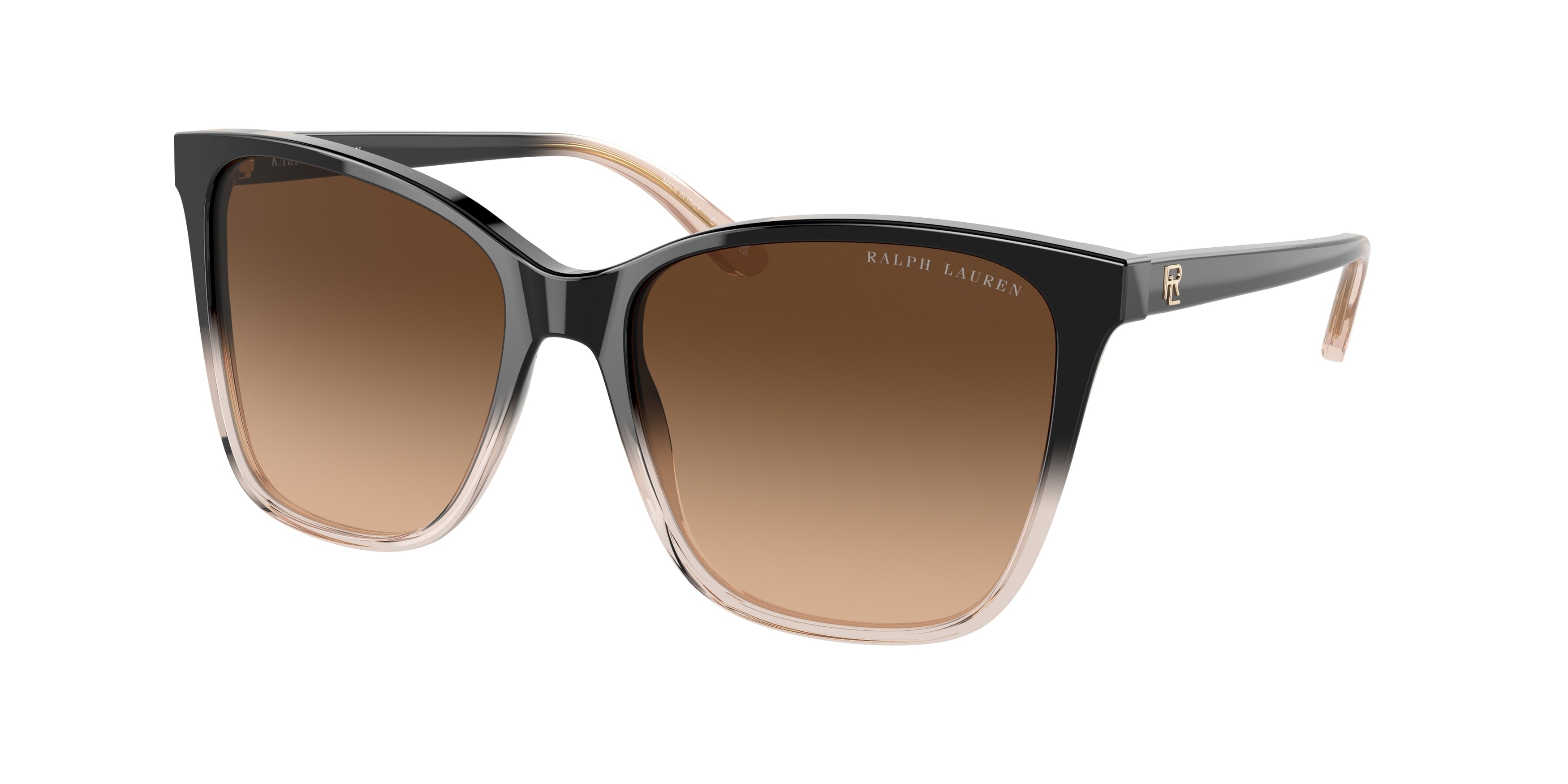Ralph Lauren RL8201 Pillow Sunglasses  602274-Shiny Gradient Black/Transparent Beige 56-140-17 - Color Map Black