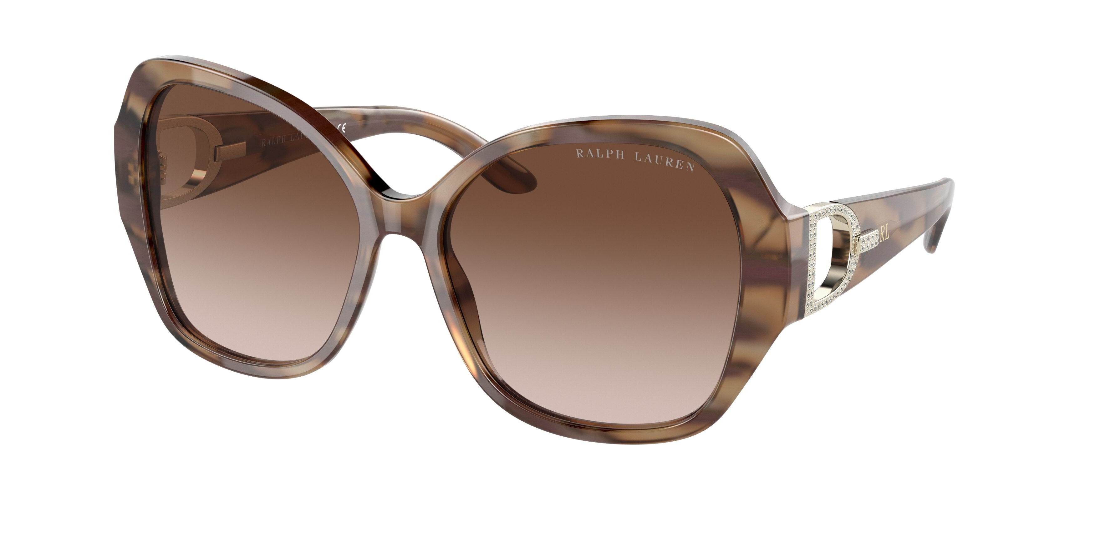 Ralph Lauren RL8202B Butterfly Sunglasses  602013-Shiny Havana Homy 57-140-16 - Color Map Tortoise