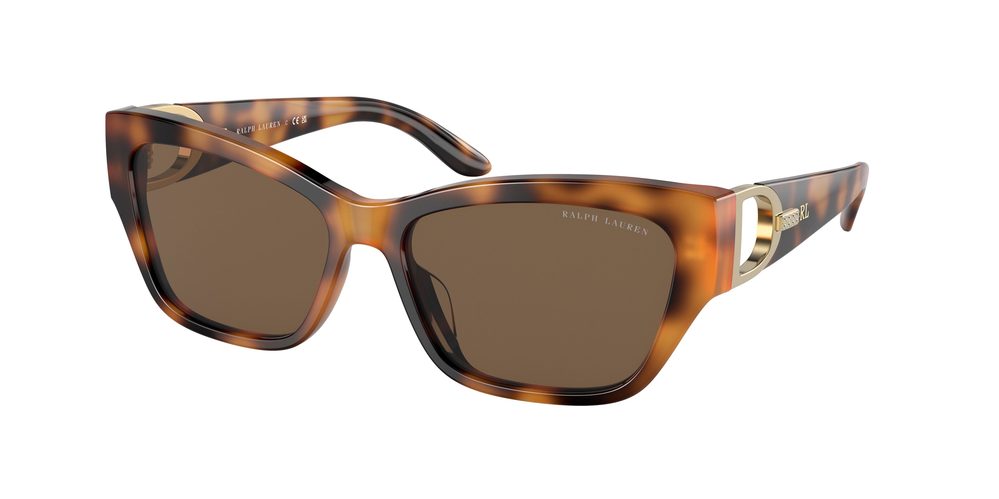 Ralph Lauren THE AUDREY RL8206U Butterfly Sunglasses  530373-Shiny Havana 57-140-16 - Color Map Tortoise