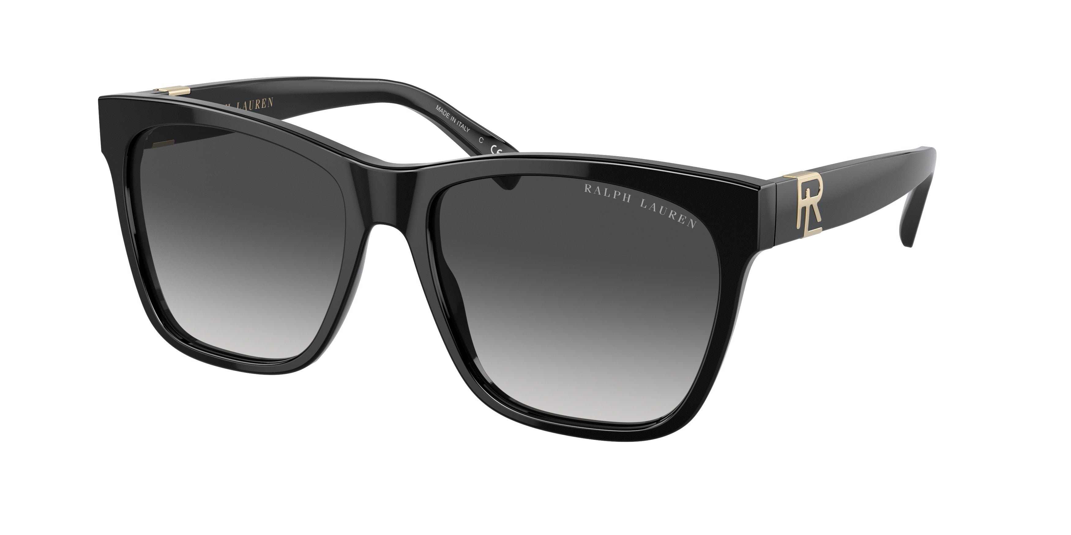 Ralph Lauren THE RICKY II RL8212 Square Sunglasses  50018G-Black 57-145-17 - Color Map Black