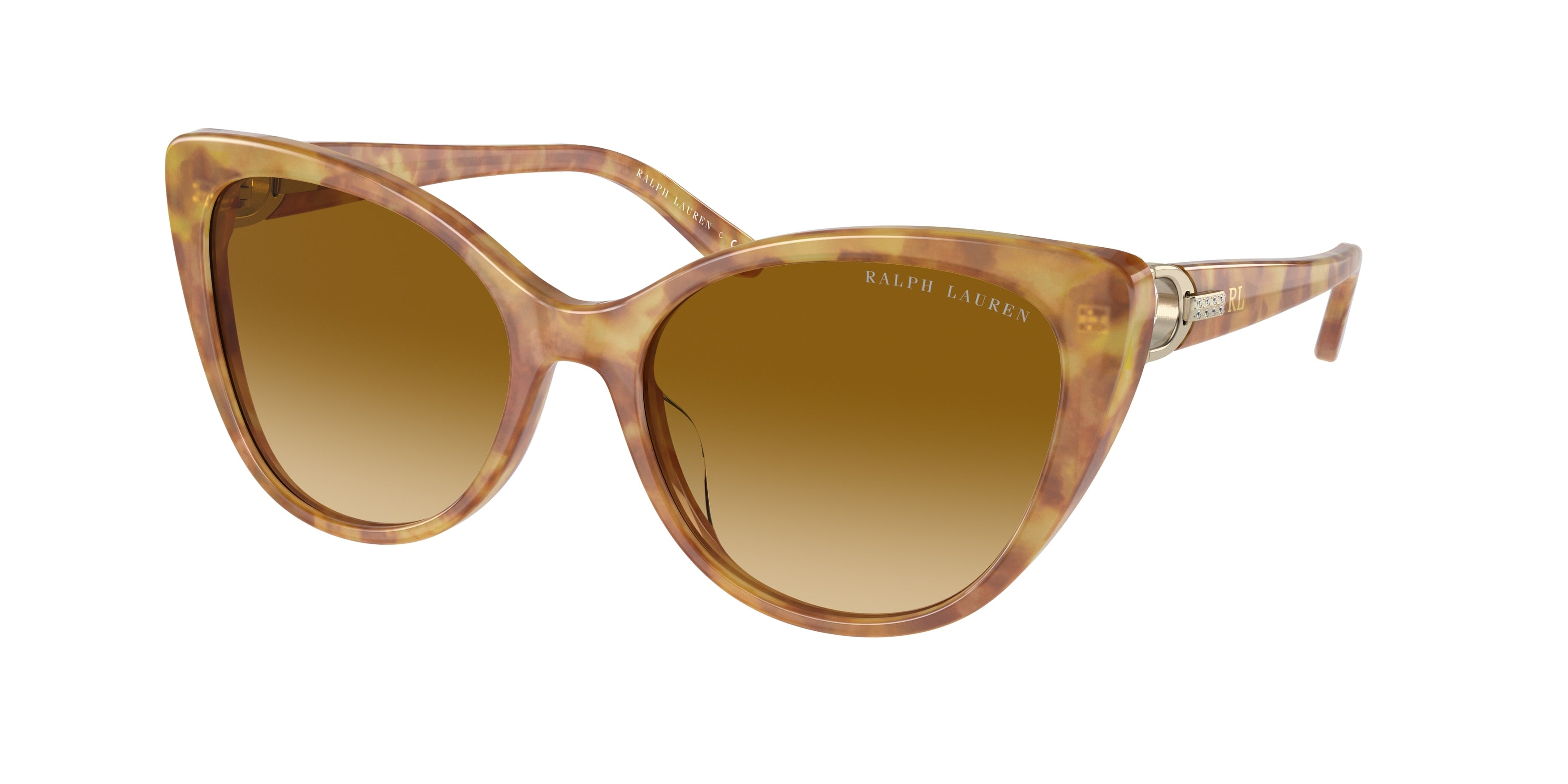 Ralph Lauren RL8215BU Cat Eye Sunglasses  60832L-Light Havana 56-140-18 - Color Map Tortoise