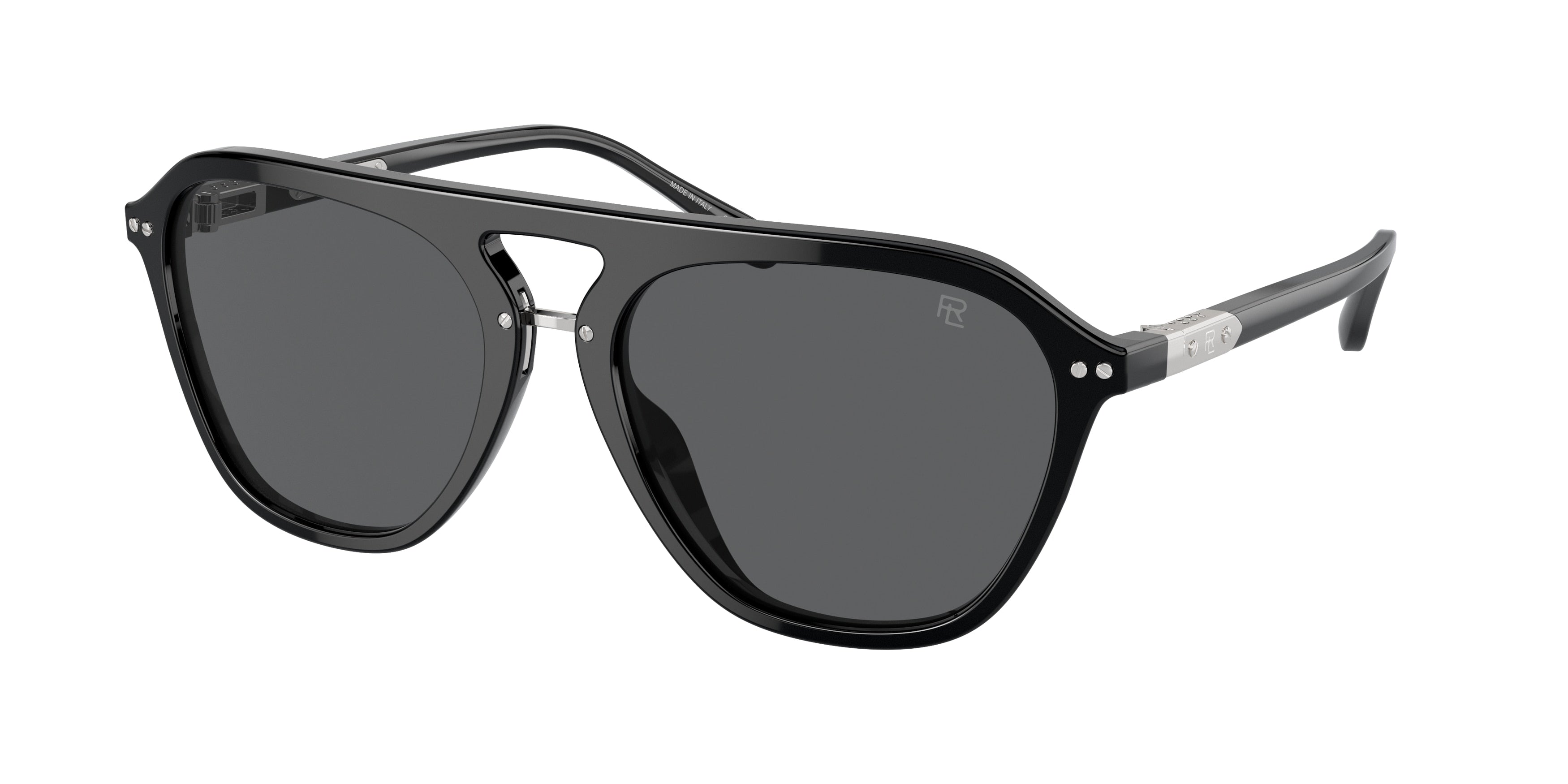 Ralph Lauren THE HUGH RL8219U Square Sunglasses  5001B1-Black 58-145-18 - Color Map Black