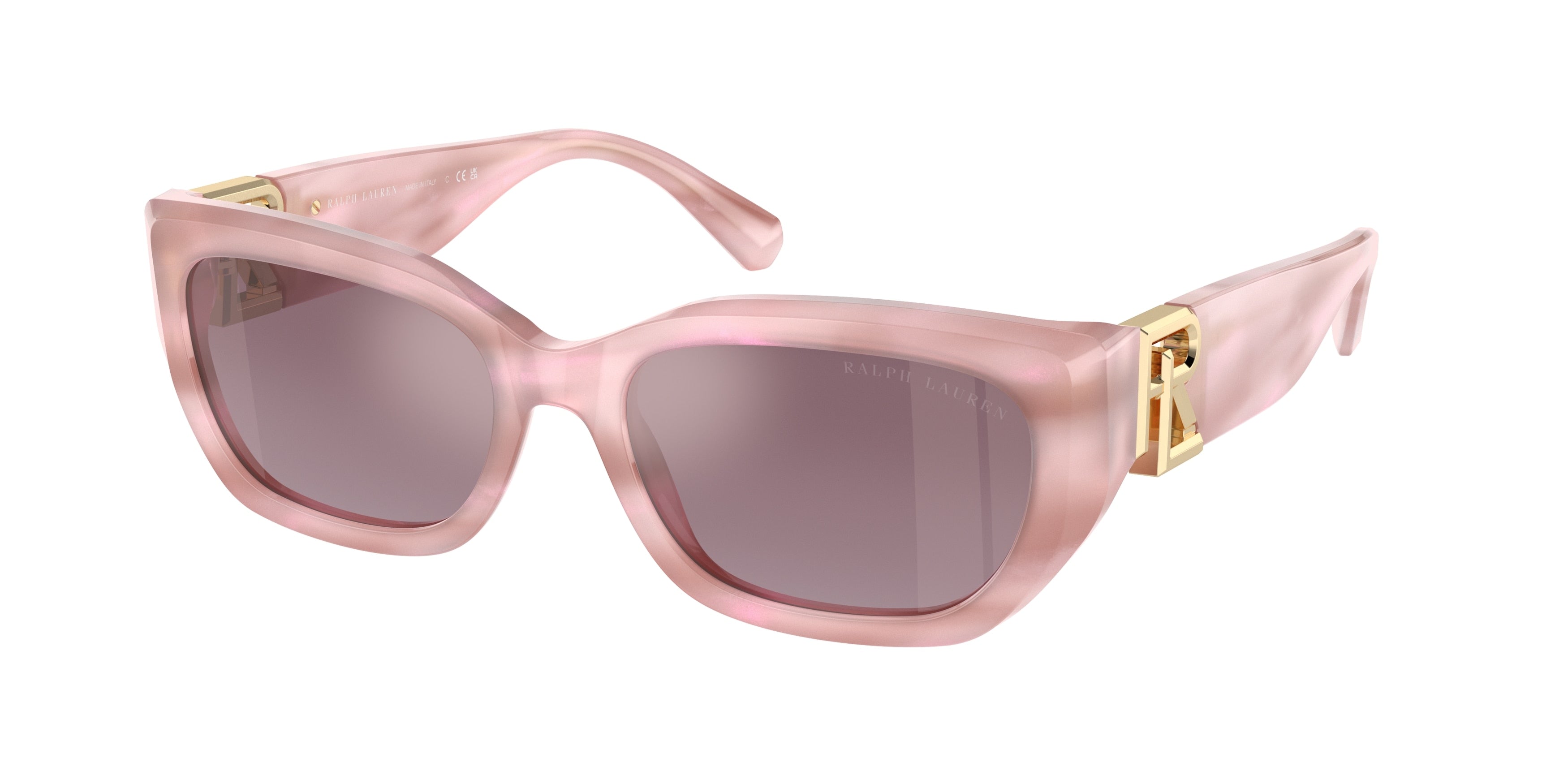 Ralph Lauren THE BRIDGET RL8222 Cat Eye Sunglasses  61806X-Oystershell Rose/Mauve 55-145-18 - Color Map Pink