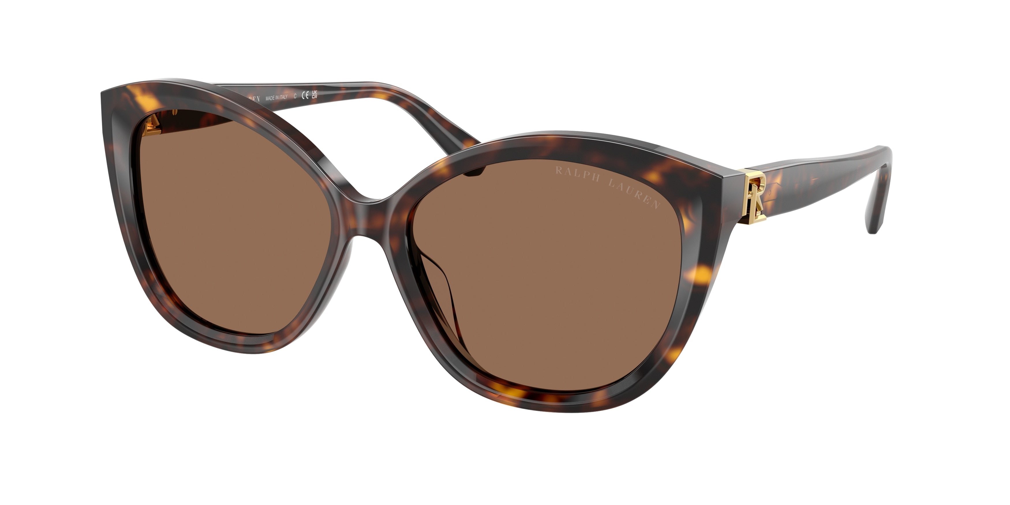 Ralph Lauren RL8225U Butterfly Sunglasses  500373-Dark Havana 57-145-16 - Color Map Brown