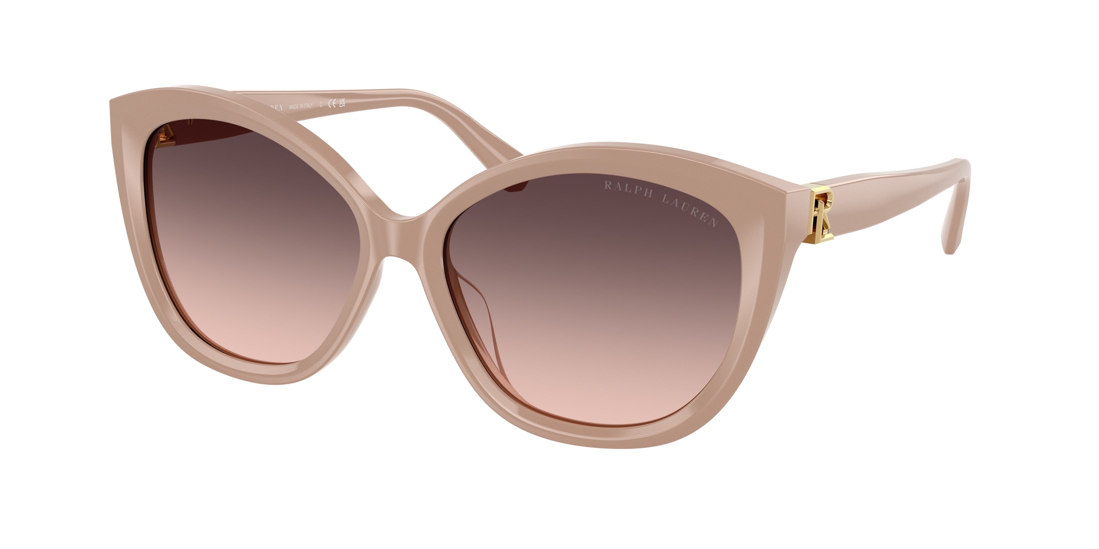 Ralph Lauren RL8225U Butterfly Sunglasses  6218U8-Solid Nude 57-145-16 - Color Map Beige