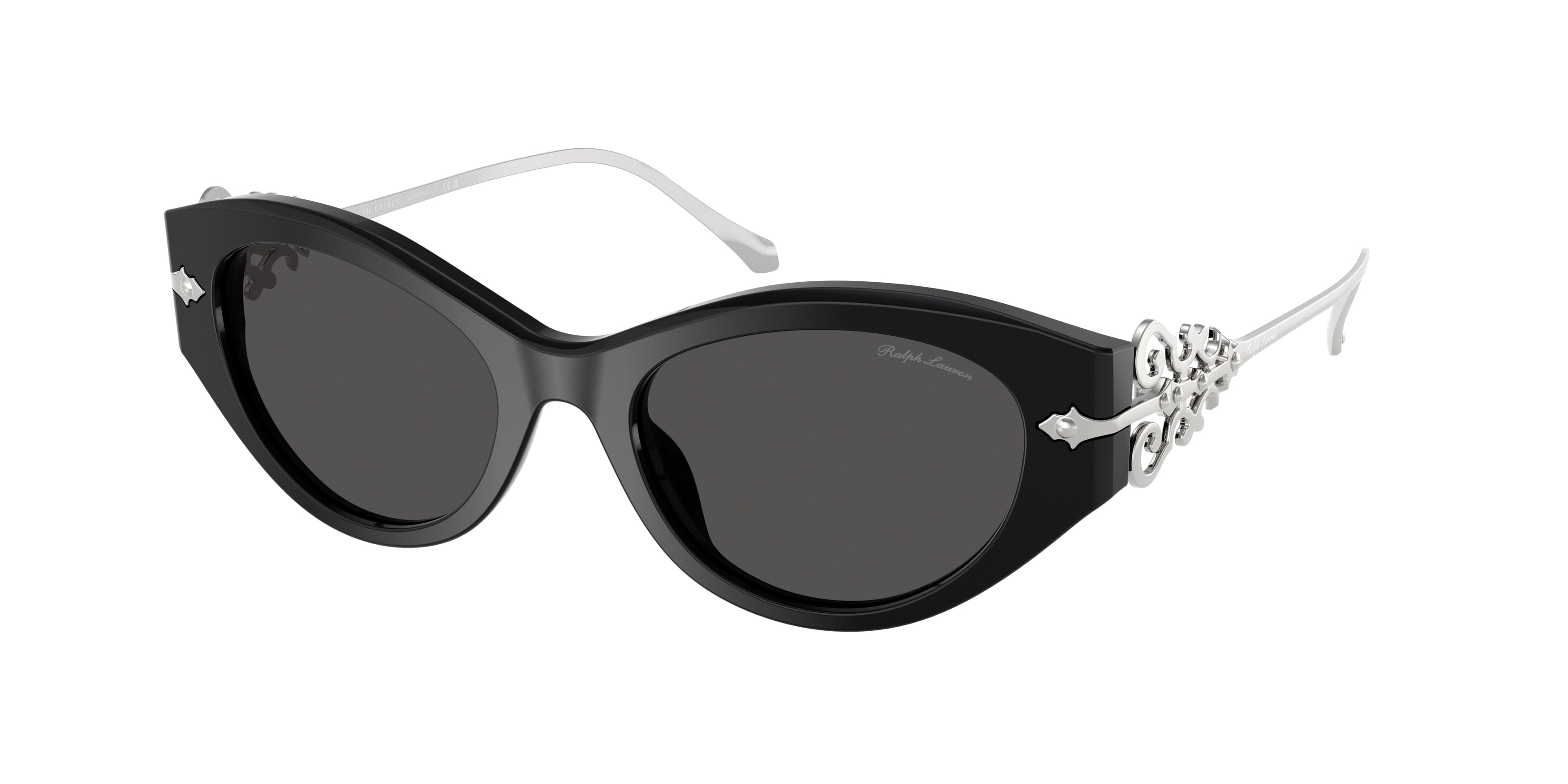 Ralph Lauren RL8227U Cat Eye Sunglasses  500187-Black 52-140-19 - Color Map Black