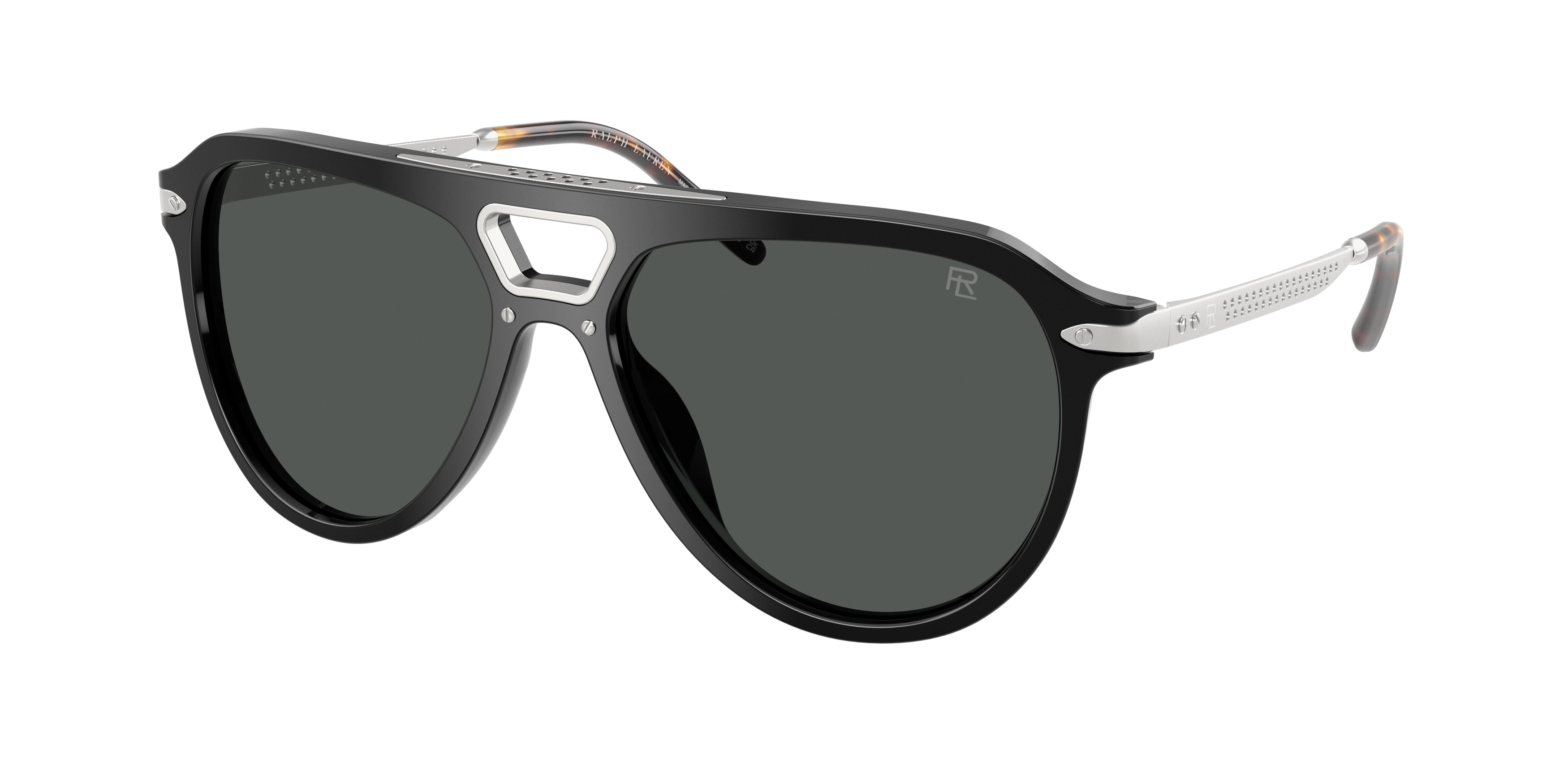 Ralph Lauren RL8228U Pilot Sunglasses  500187-Black 58-145-16 - Color Map Black