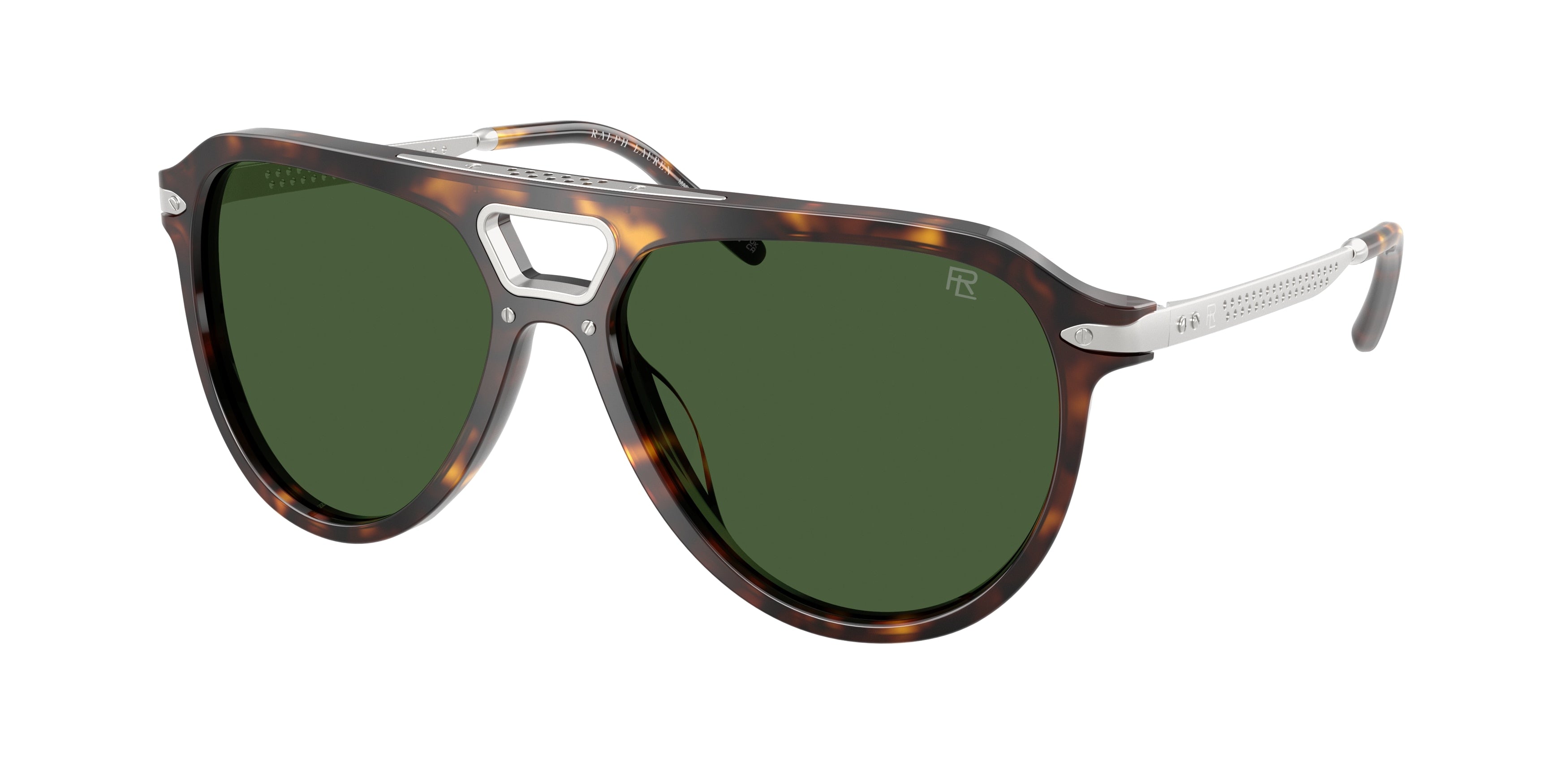 Ralph Lauren RL8228U Pilot Sunglasses  500371-Dark Havana 58-145-16 - Color Map Brown