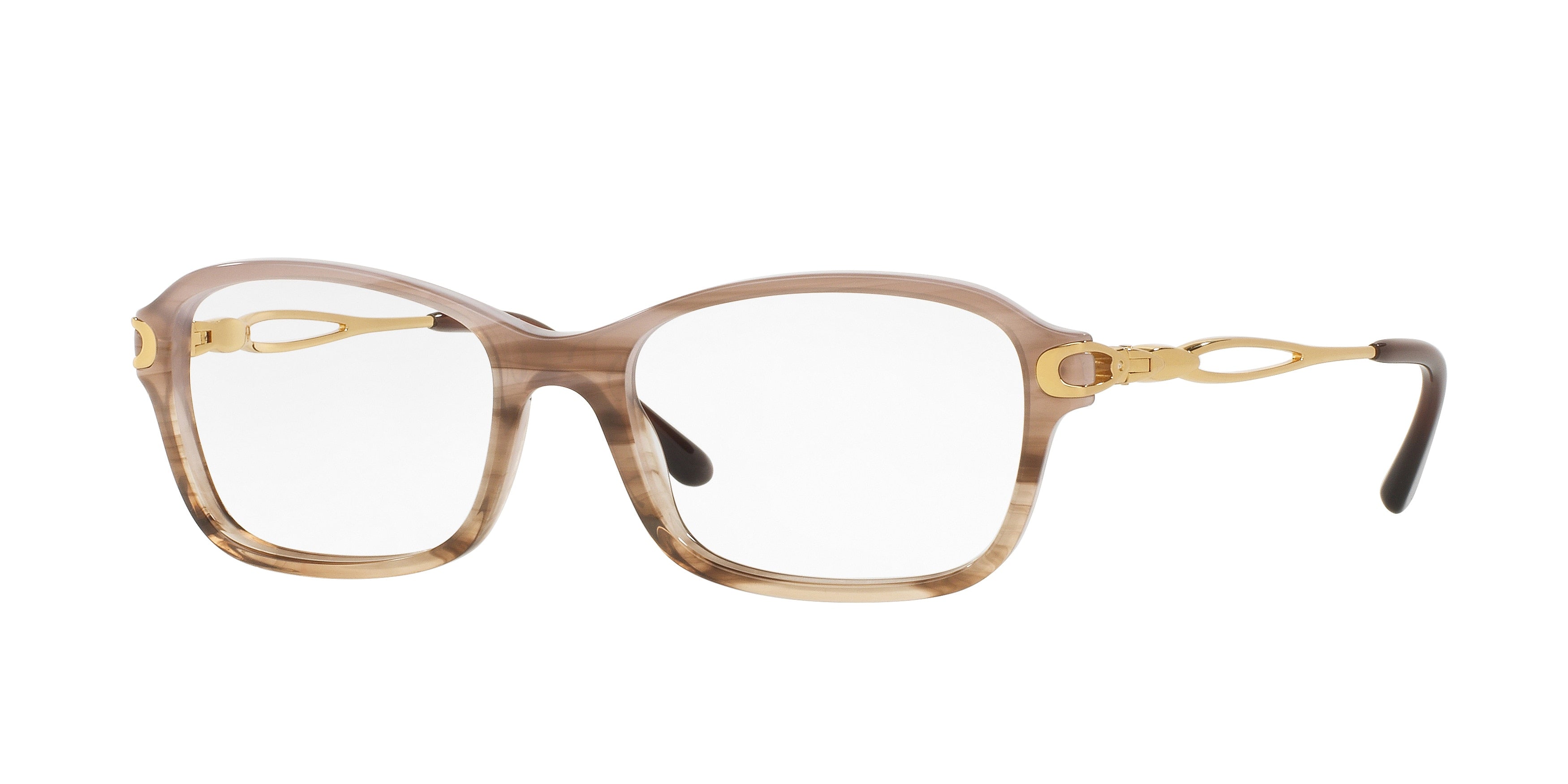 Sferoflex SF1557B Square Eyeglasses  C589-Transparent Light Brown 52-135-17 - Color Map Brown
