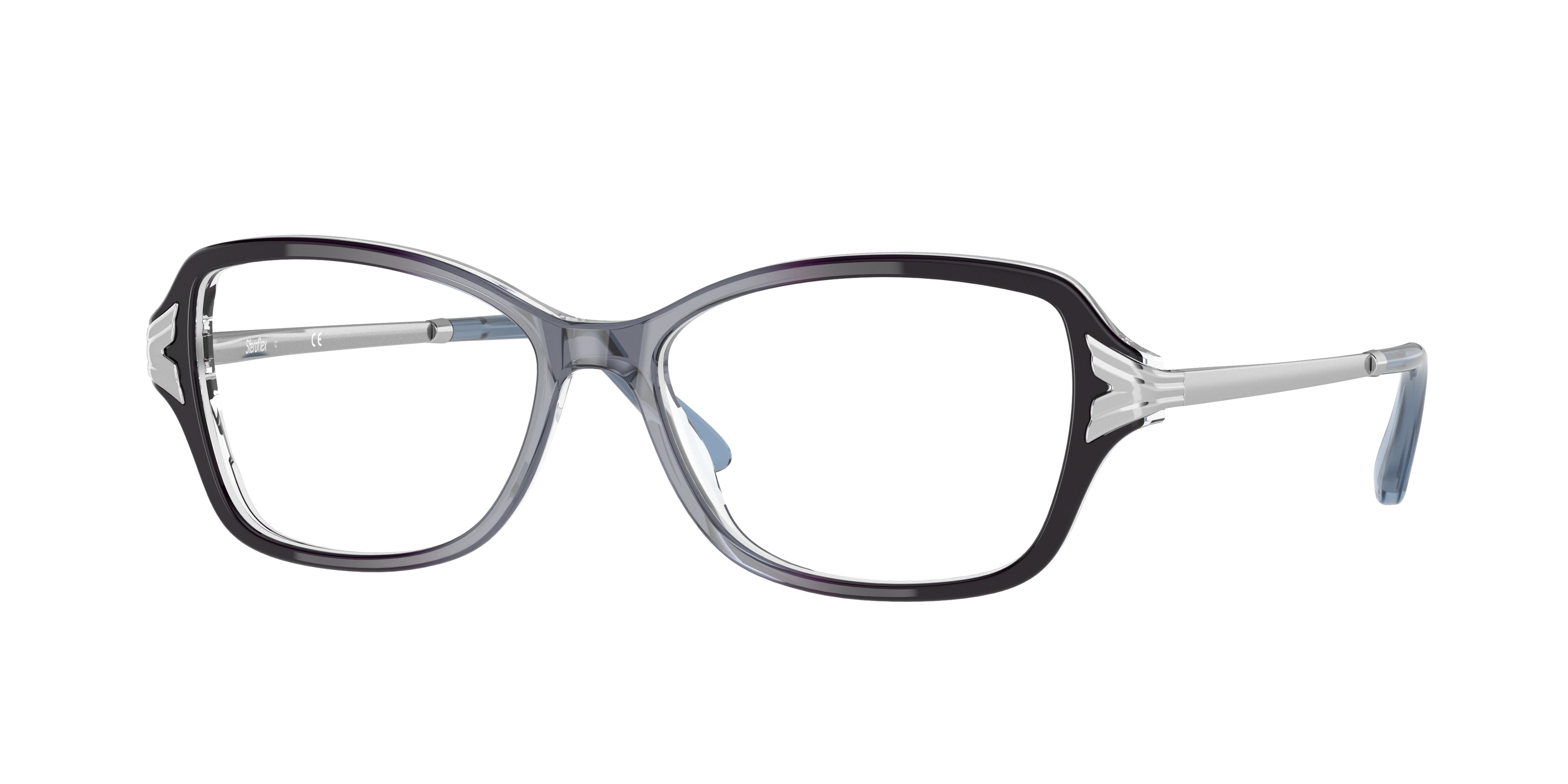 Sferoflex SF1576 Butterfly Eyeglasses  C635-Light Blue Gradient Violet 54-135-15 - Color Map Blue