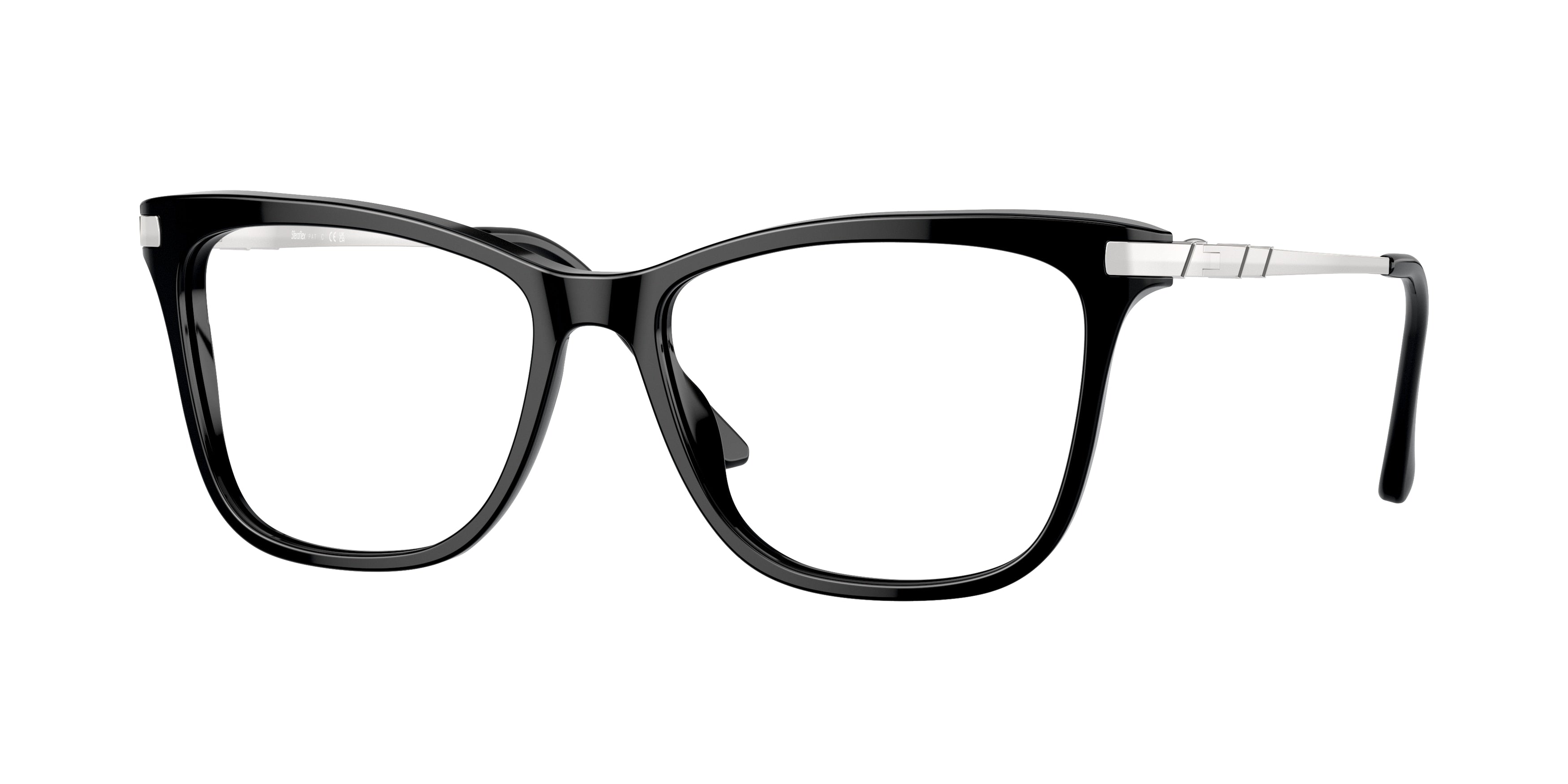 Sferoflex SF1578 Butterfly Eyeglasses  C568-Shiny Black 55-140-16 - Color Map Black