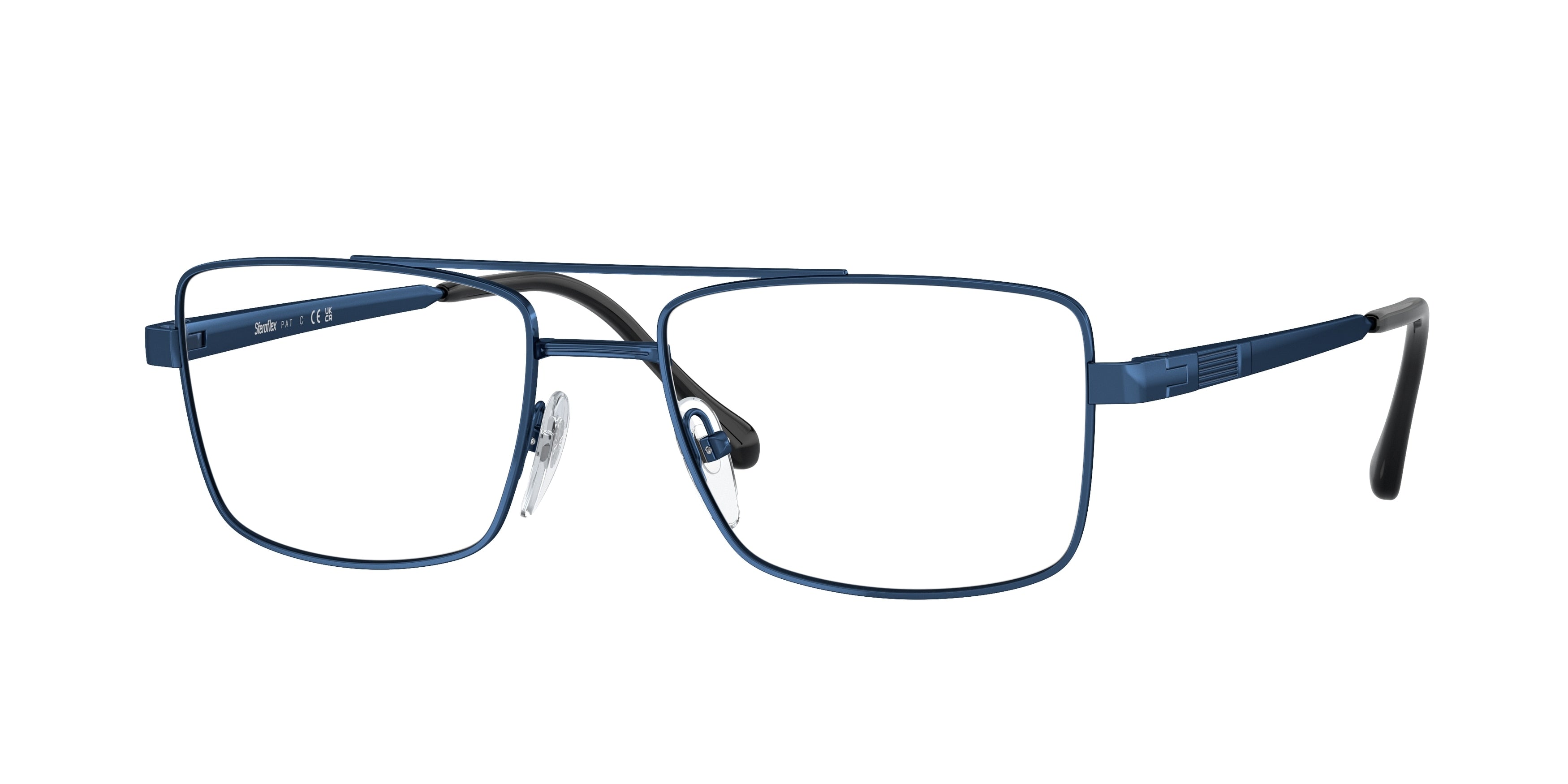 Sferoflex SF2296 Square Eyeglasses  277-Shiny Blue 58-145-18 - Color Map Blue
