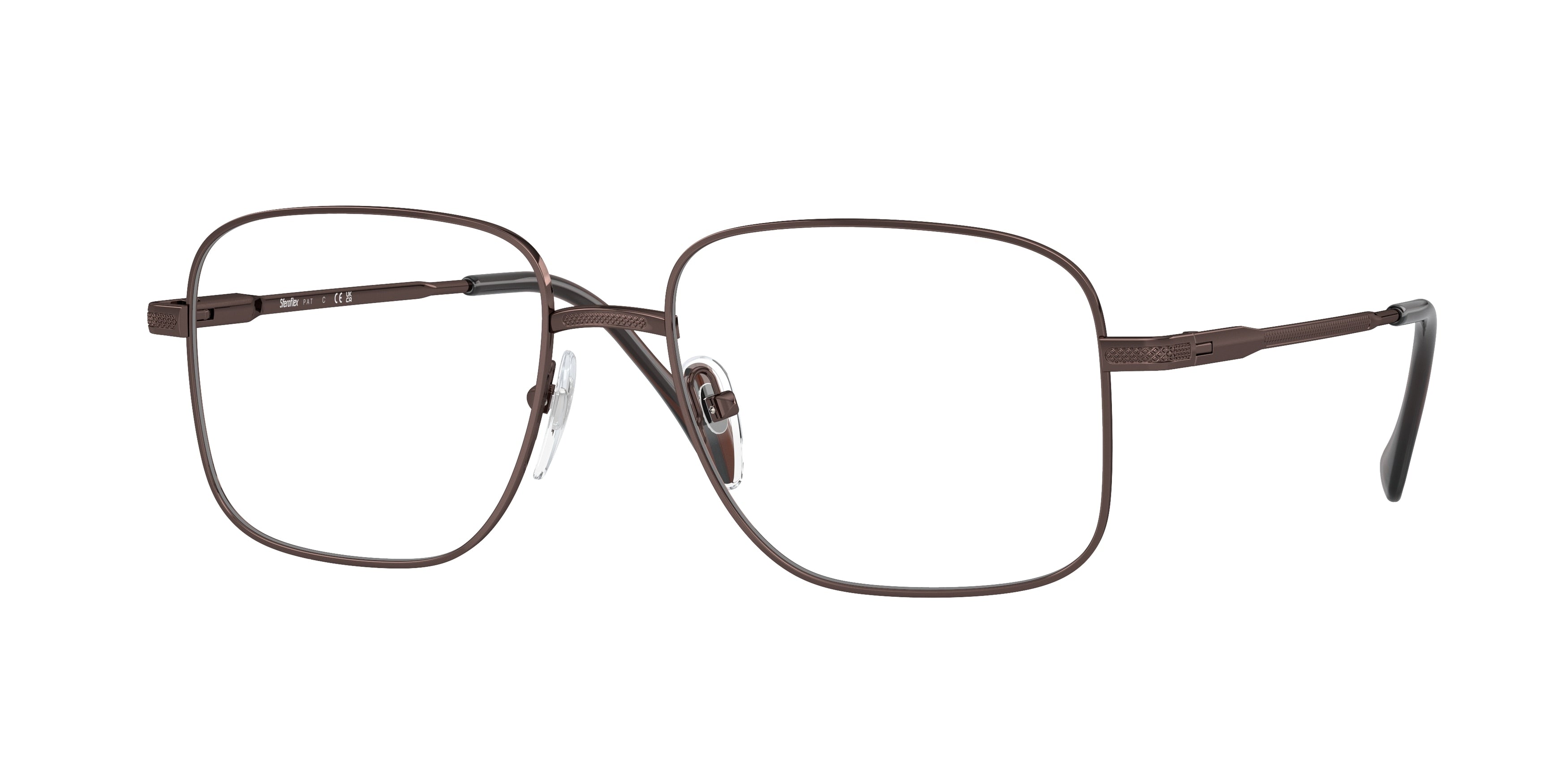 Sferoflex SF2298 Square Eyeglasses  441-Shiny Black Cocoa 55-140-17 - Color Map Black